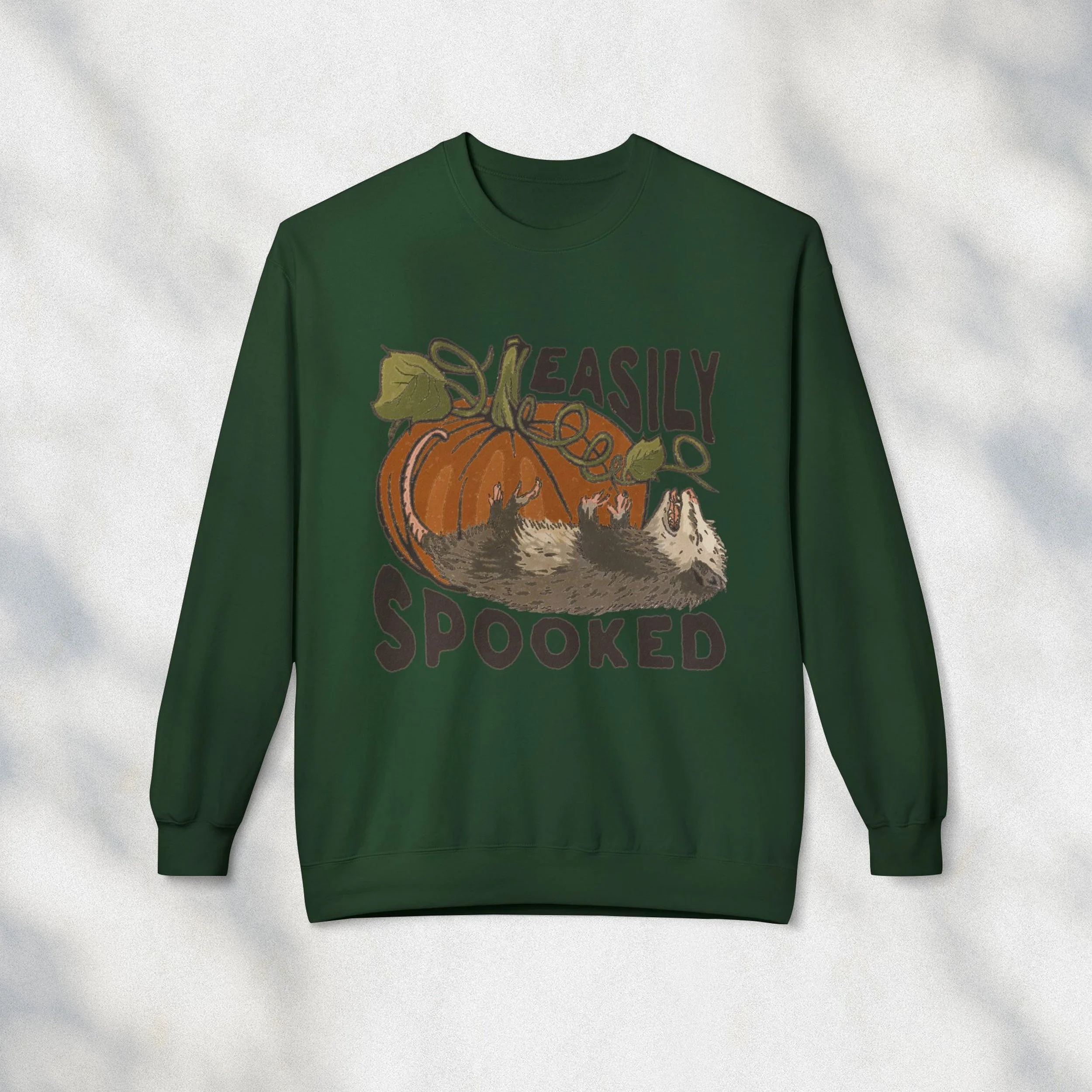 Easily Spooked Sweatshirt forest green.jpg