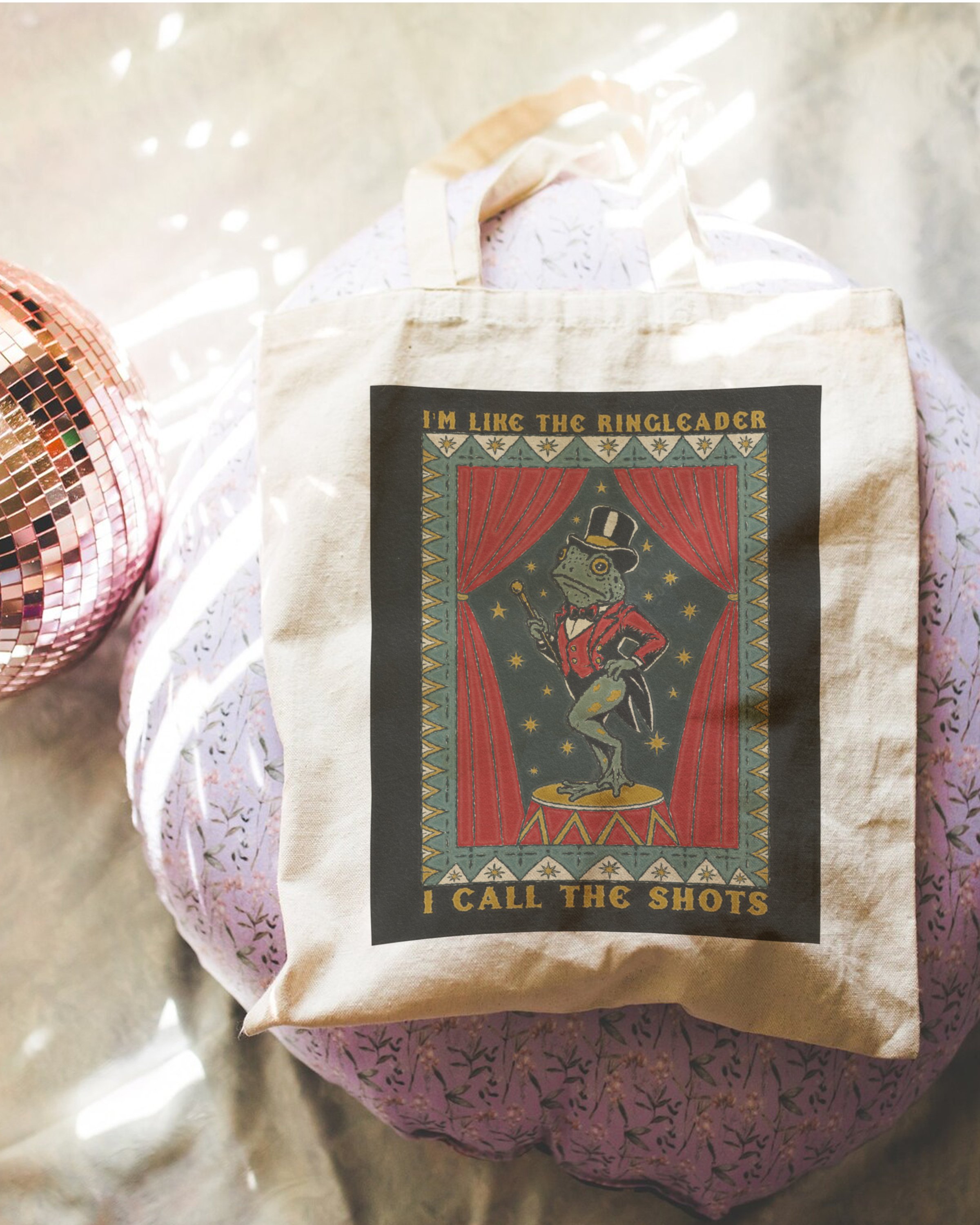 Circus Frog Ringleader Tote