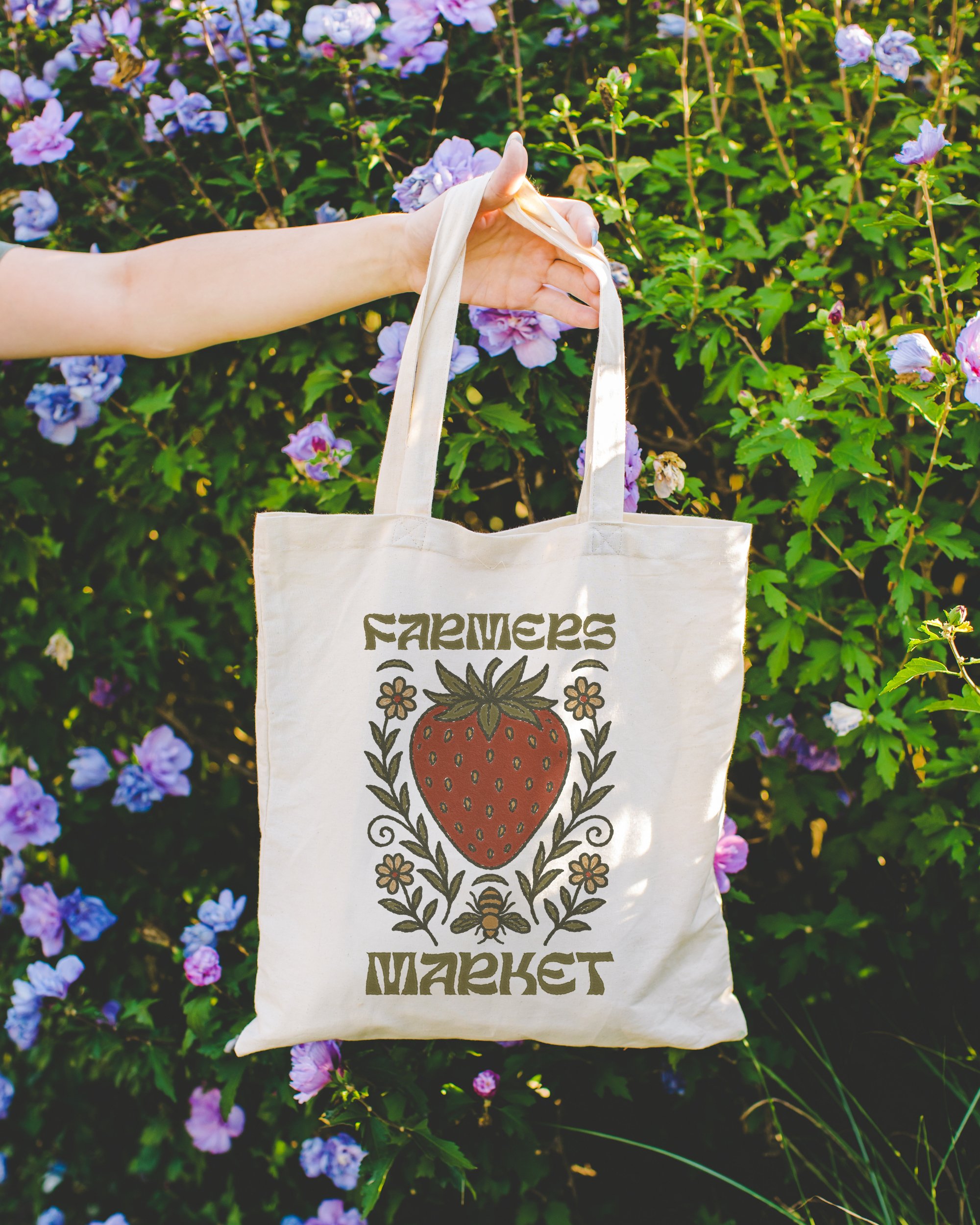 Strawberry Farmers Market Tote