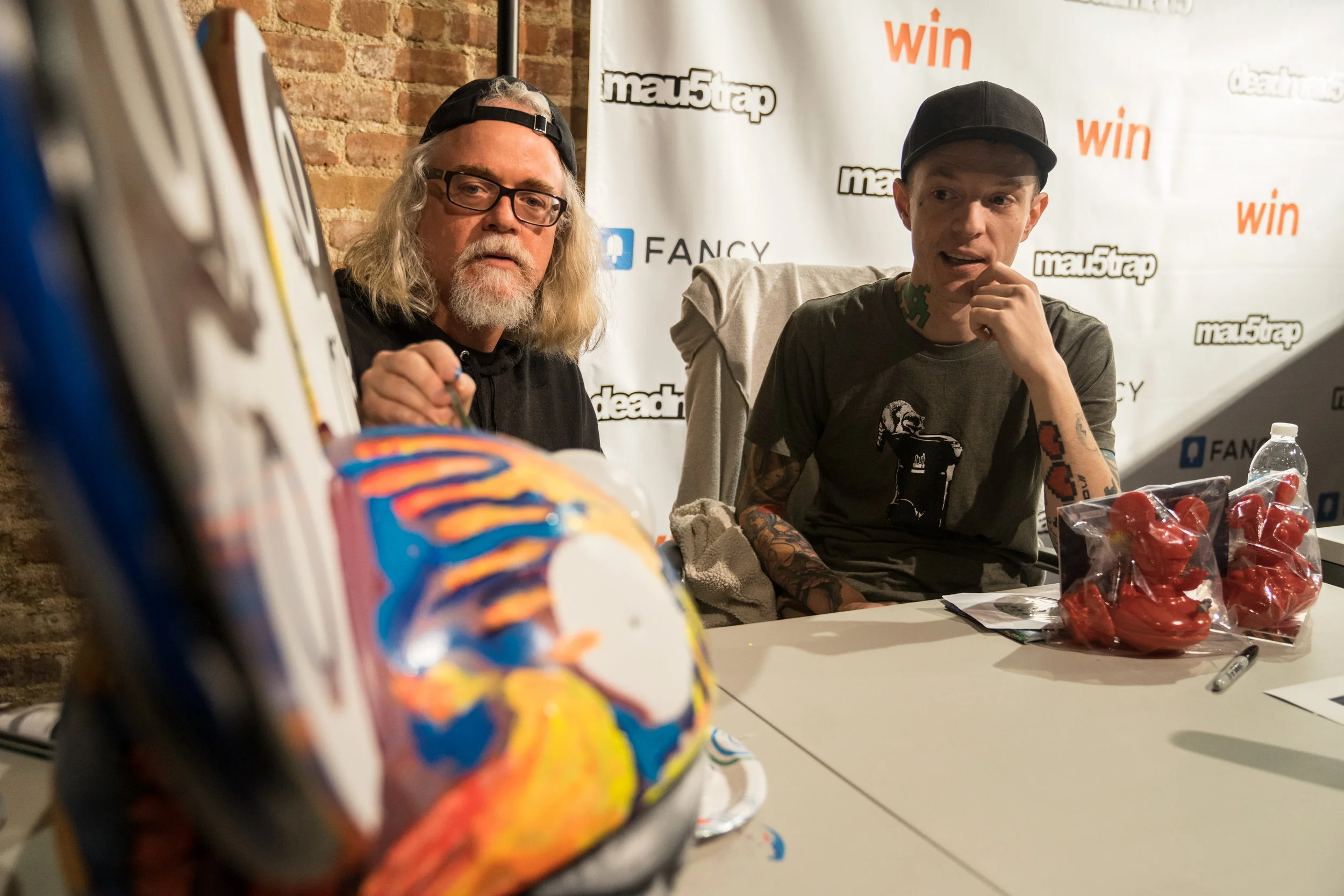 Deadmau5 and visual artist Ron English, shot for Fancy.com