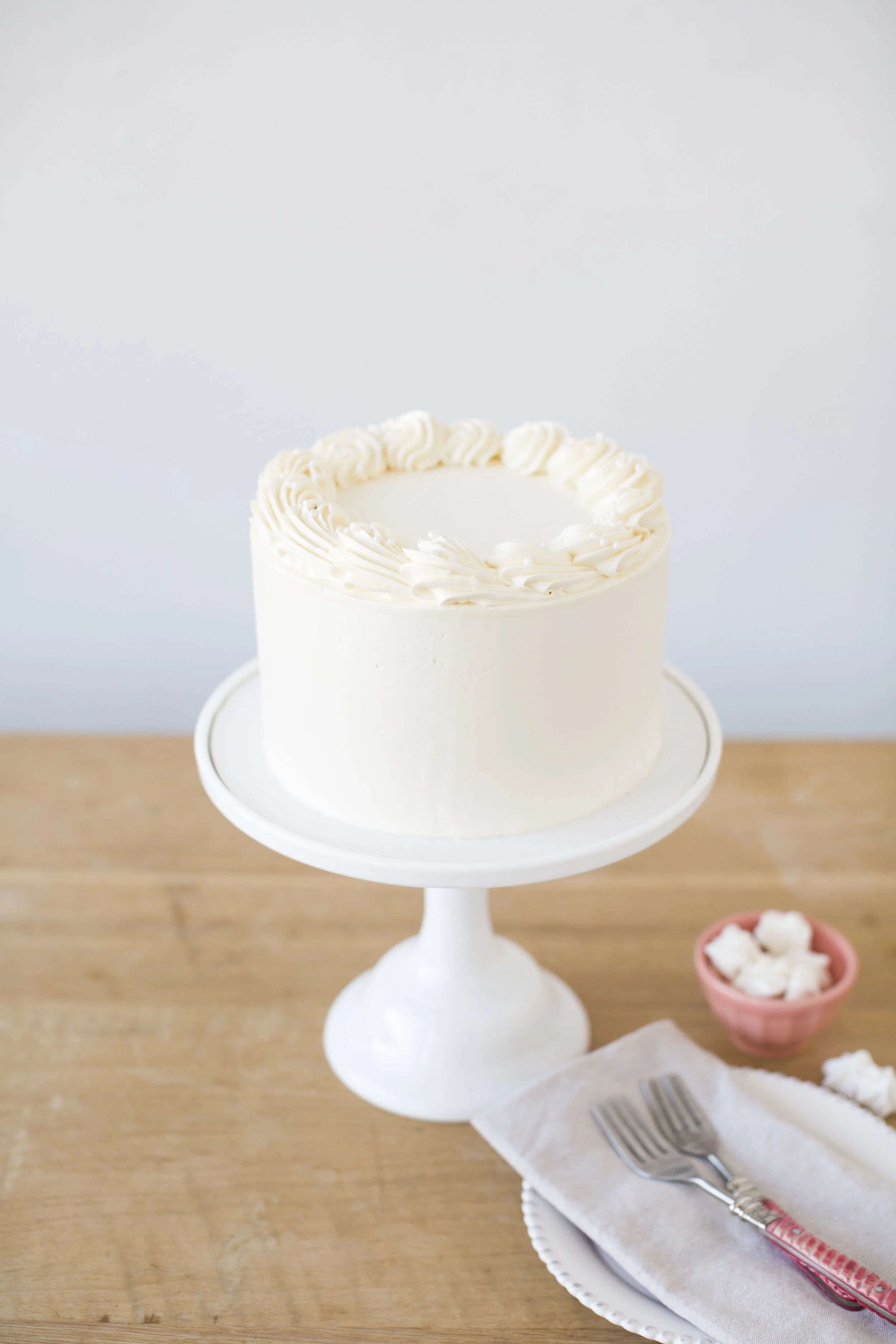 Strawberry Shortcake Vanilla cake, fresh strawberry and cream filling with vanilla buttercream $60