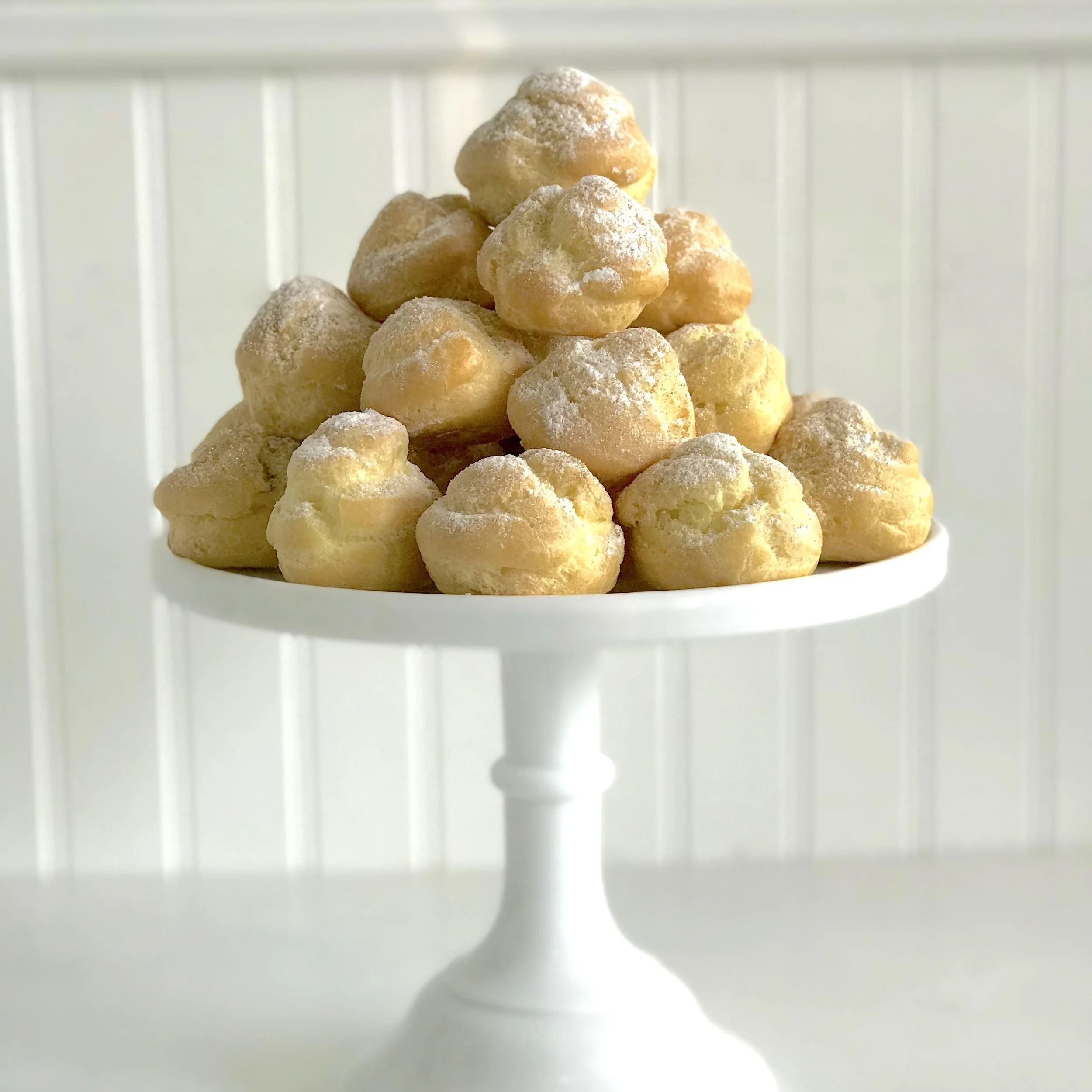 Cream Puffs Flaky outside and cream filled inside. More than 10 flavors! $30