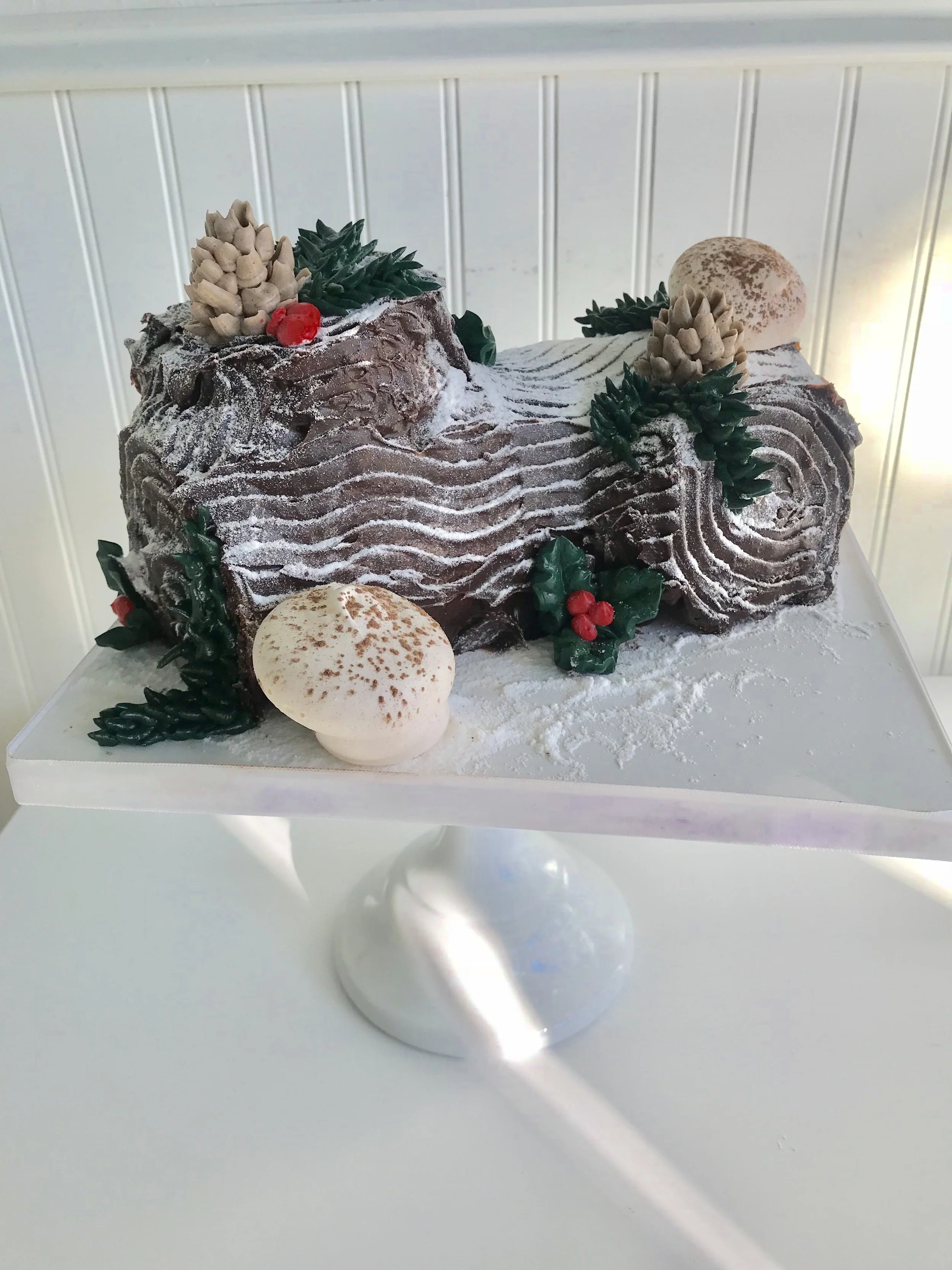 Yule Log Rolled chocolate cake all dressed up! $85