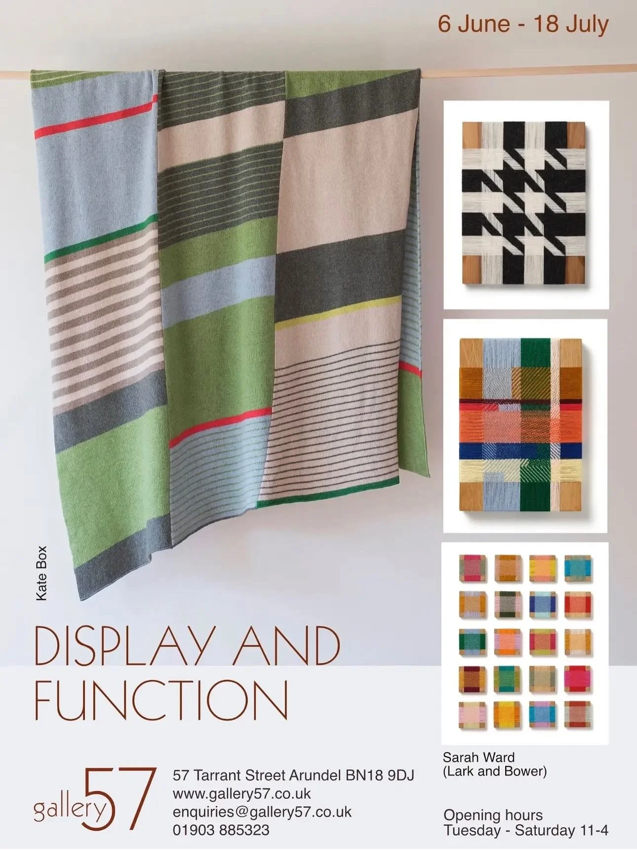 I&rsquo;m delighted to share that from next Saturday I will be taking part in Display &amp; Function, a new exhibition at @gallery57_contemporaryart from the 
6th June to the 18th July. 
 
The exhibition explores the relationship between objects made