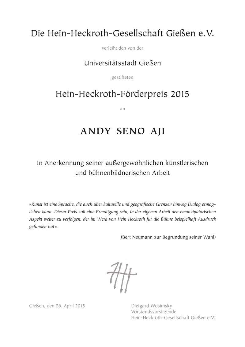 Urkunde Andy Seno Aji