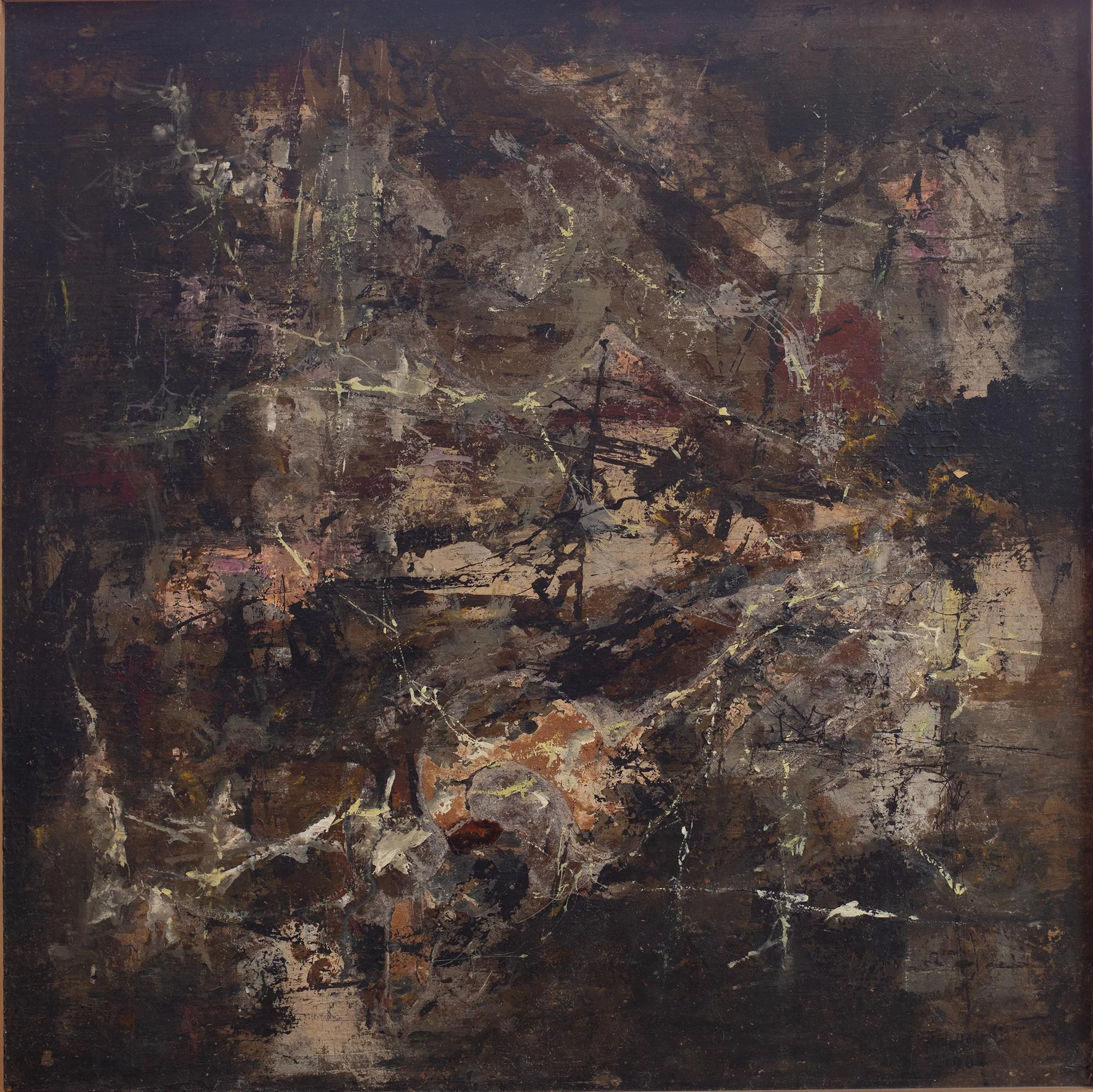 12 Hein Heckroth, Fluoreszenz, 1960, Tempera und Öl auf Spanplatte (?), 68 x 67,5 cm, Privatbesitz