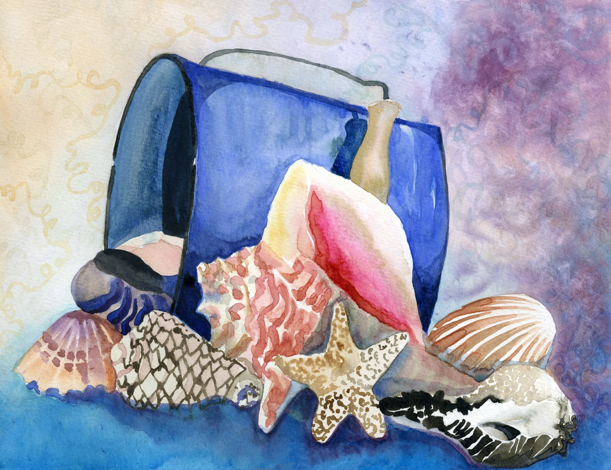 Shells and a  Blue Pail.jpg