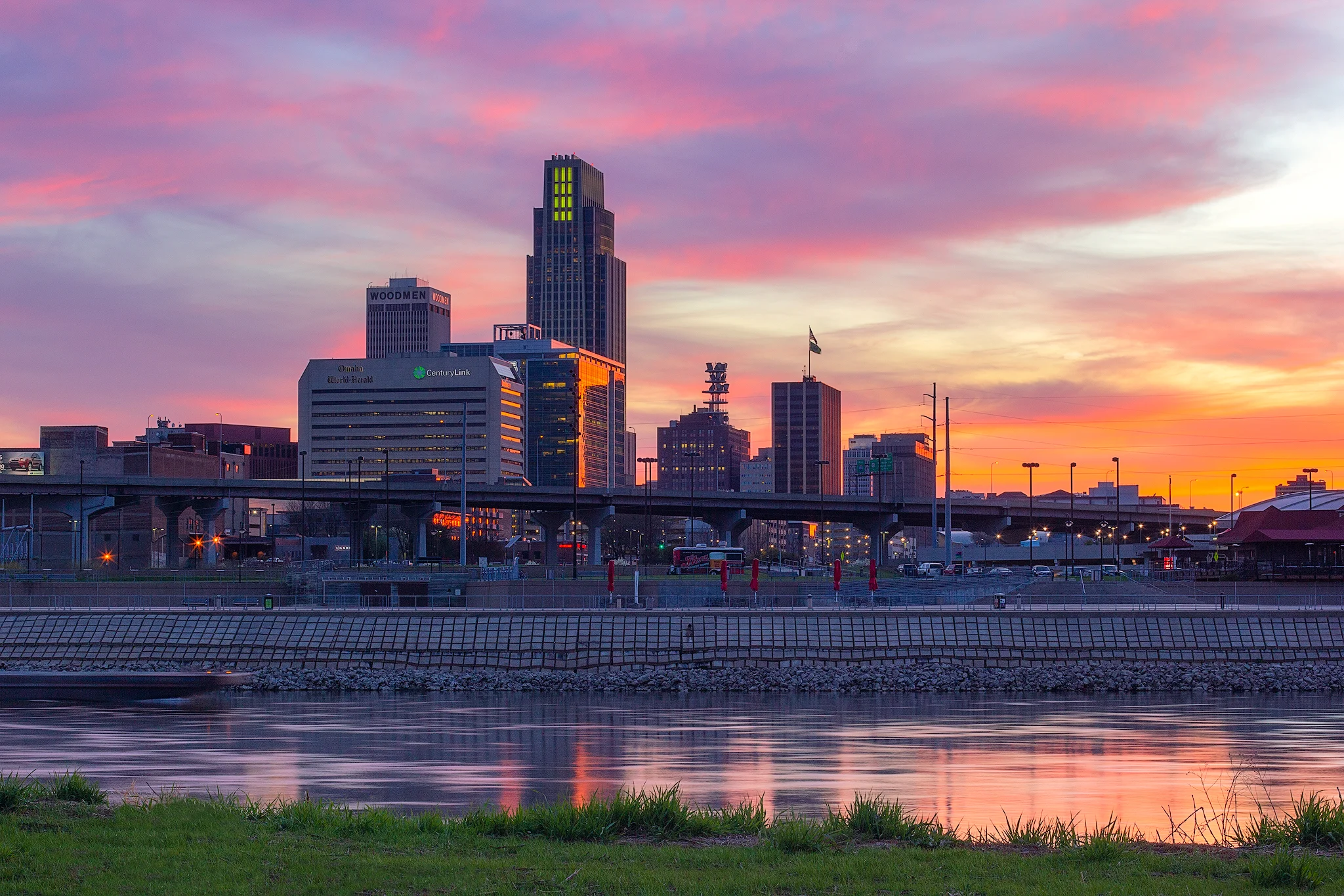 Downtown Omaha seen from Council Bluffs, Iowa