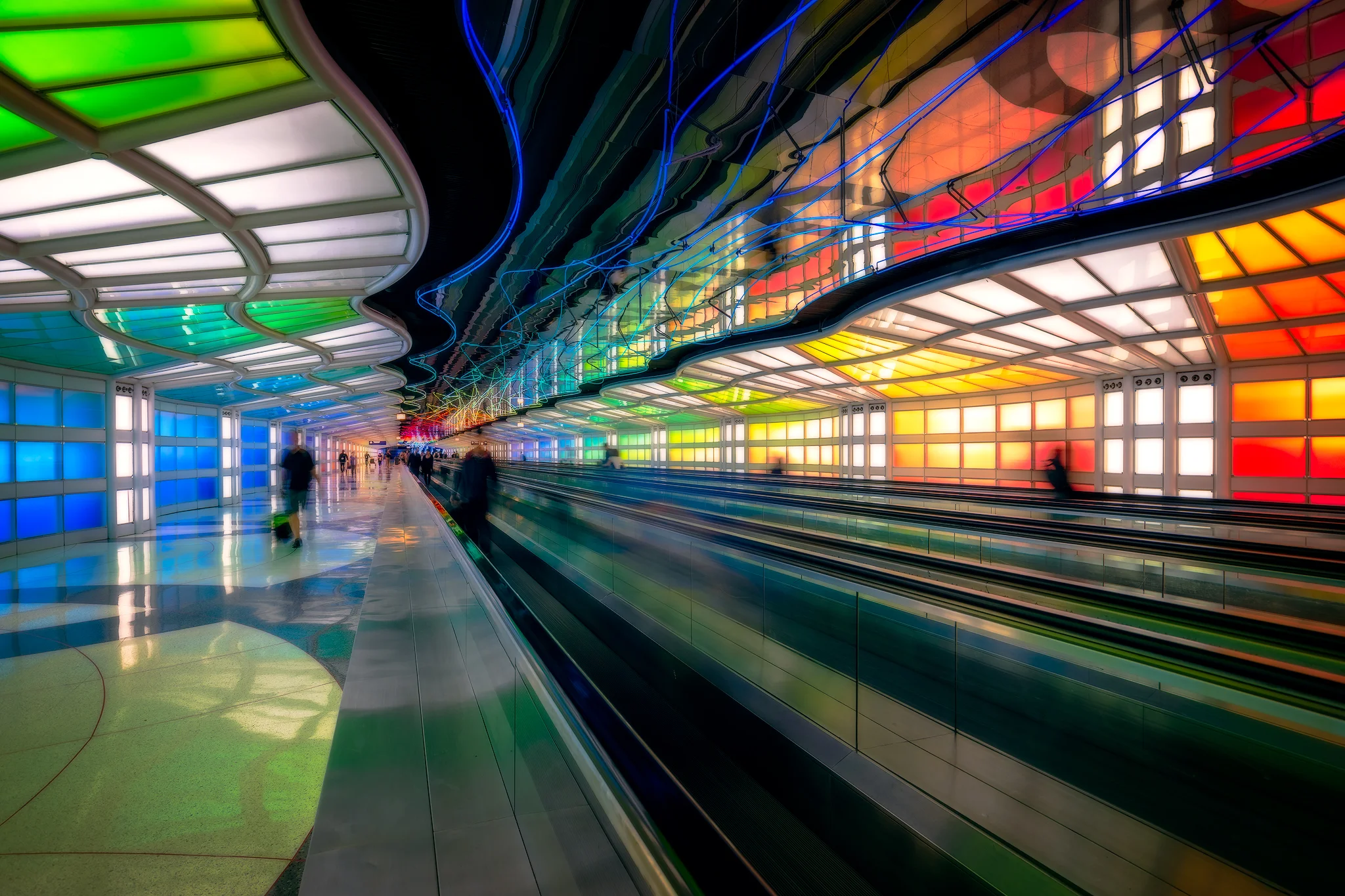 Sky's the Limit by Michael Hayden - O'Hare International Airport - Terminal 1 between concourse B and C