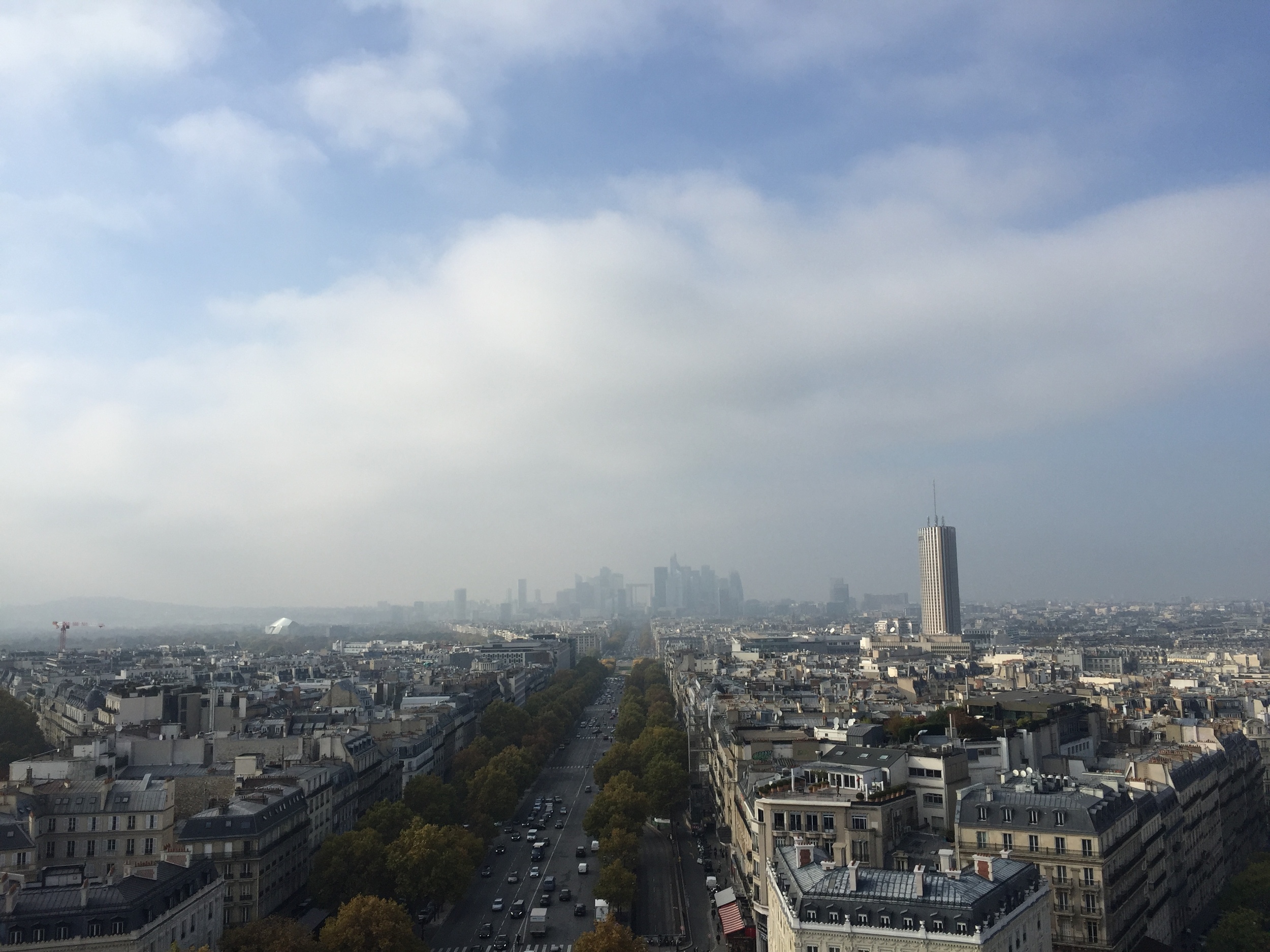 Quite a view from the Arc de Triomphe. Photo by yours truly.