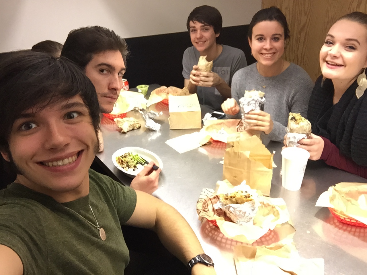 Last Chipotle Supper for quite some time. Photo by you guessed it.