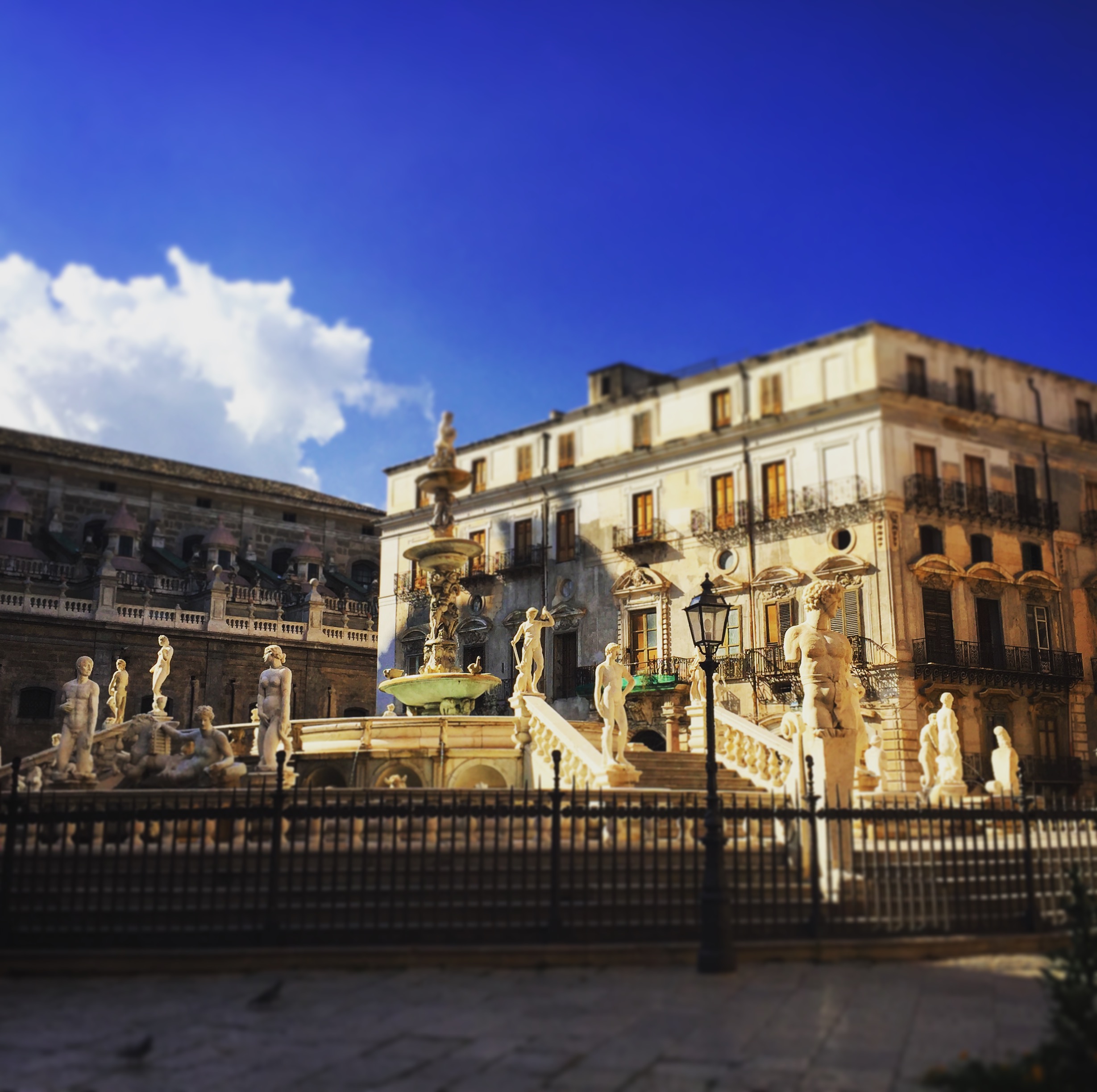 Beautiful plaza, photo by yours truly. Not pictured: poverty and armed guards nearby.