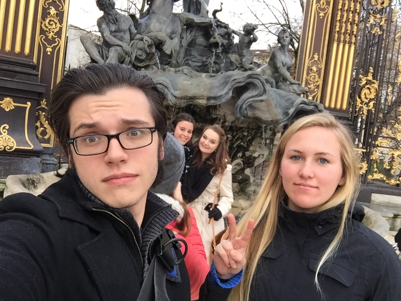 Just hanging in front of a statue of Poseidon in Place Stanislas. No biggie. 