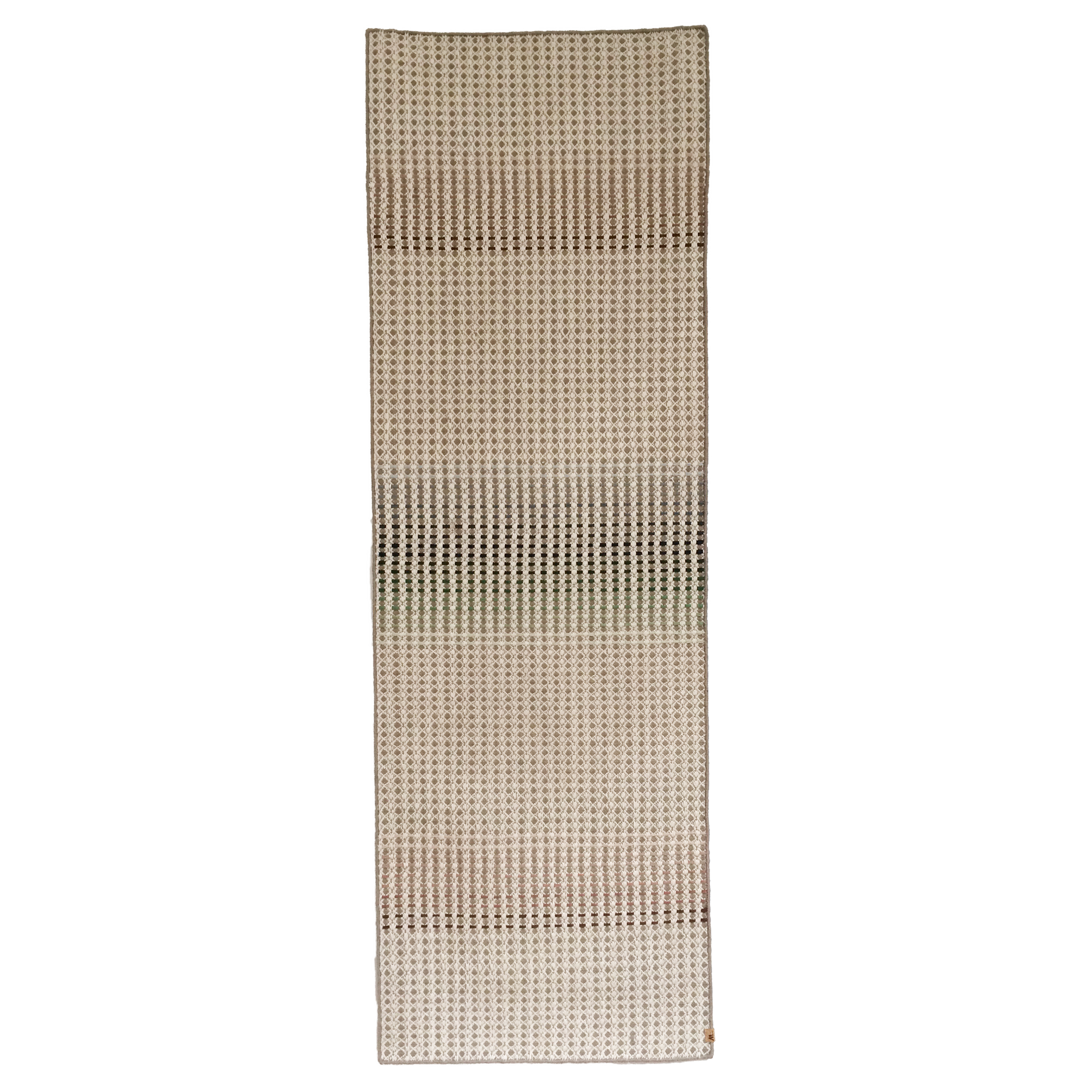 Oatmeal hand woven runner rug