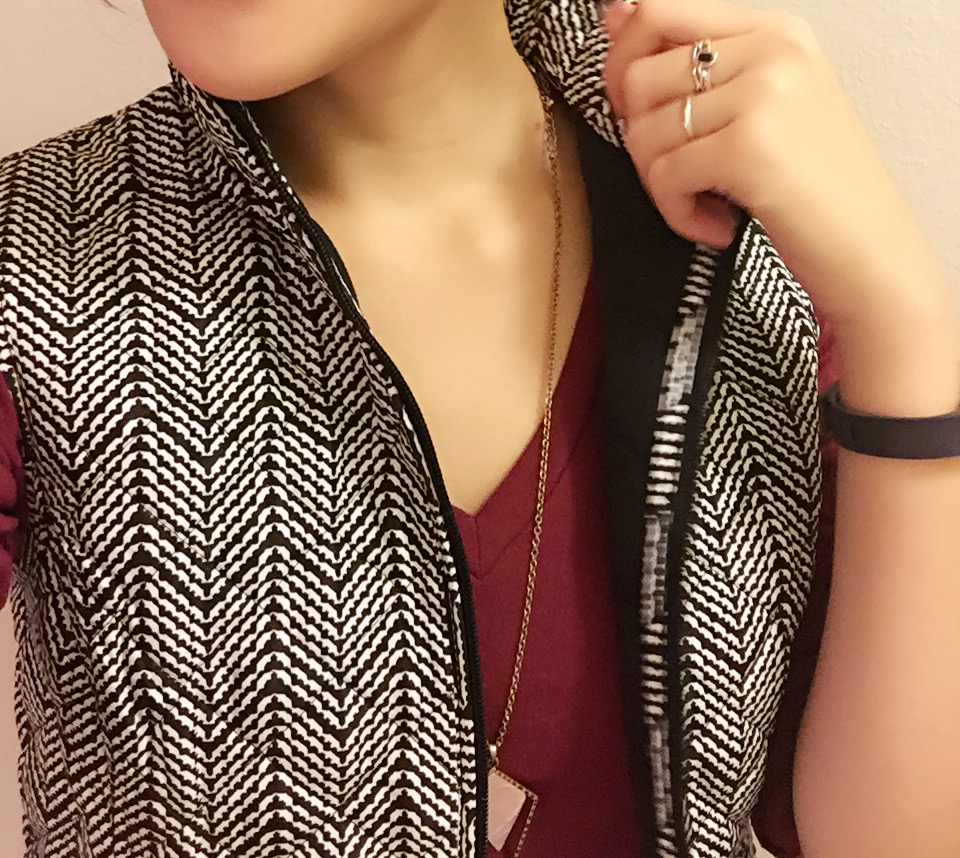Vest: Van Huesen/Tee: Old Navy/Necklace: Target/Jeggings: American Eagle/Boots: Target