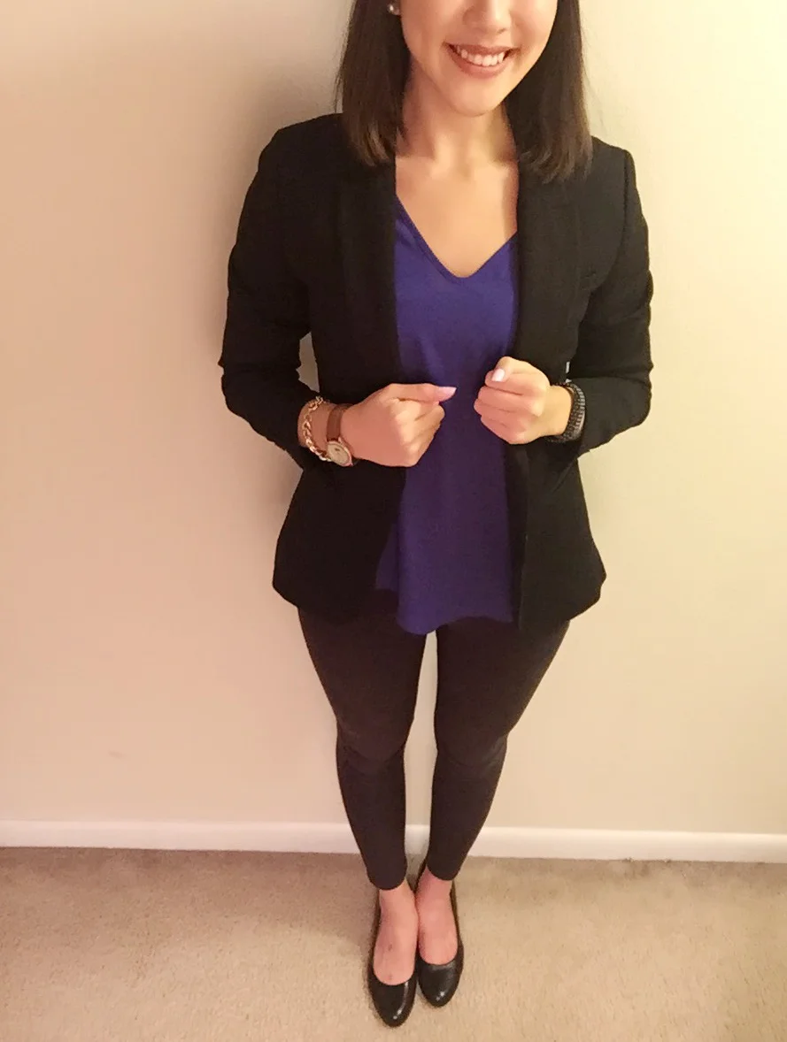 Blazer : H&M/Shirt: Francesca's/Pants: Target/Shoes: Payless/Watch: Urban Outfitters/Bracelet: Francesca's/Bag: Coach