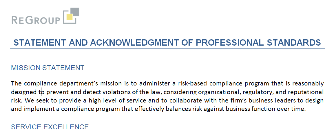 FREE TOOL: Statement of Professional Standards