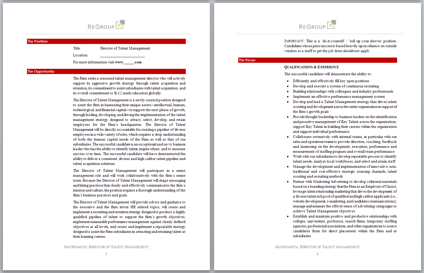 Growing Global Investment Firm Hires HR Director with Special Skills