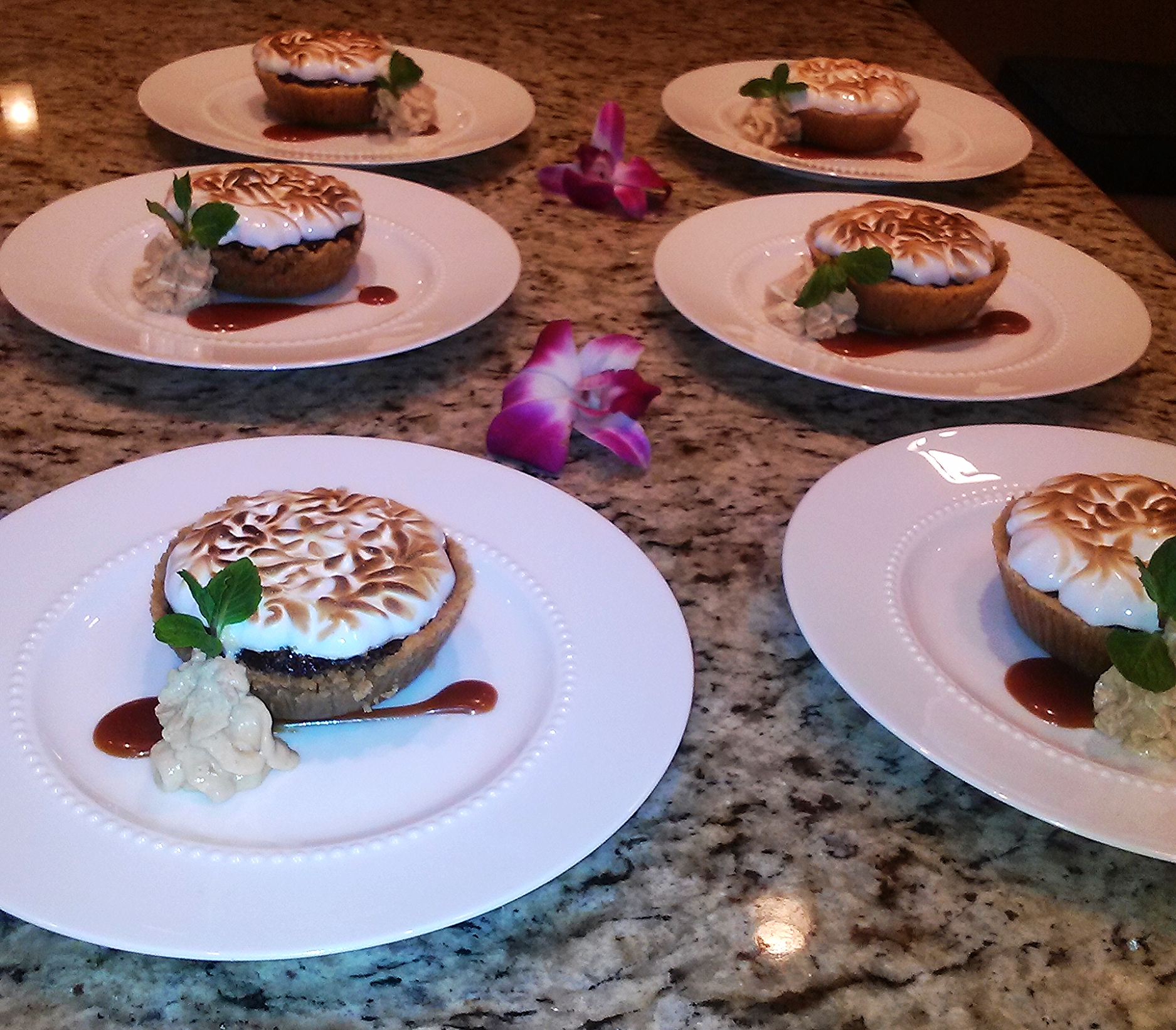 SMORE TART Graham Cracker Crust, Dark Chocolate Ganache, Toasted Swiss Meringue
