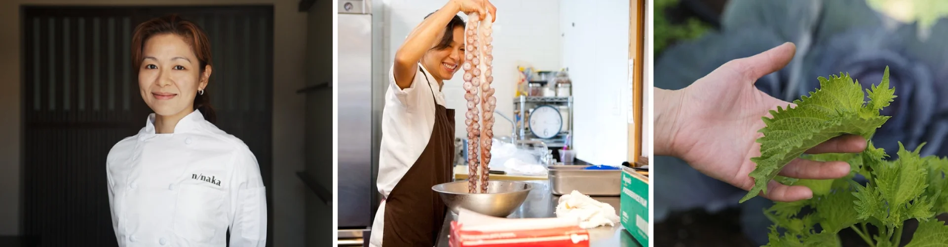 CHEF NIKI NAKAYAMA Born and raised in Los Angeles, California, Niki began her career at the renowned Takao restaurant in Brentwood, Niki trained under chef Masa Sato in the art of kaiseki the traditional Japanese culinary practice that emphasizes the balance and seasonality of a dish. Niki’s ambitious second venture N/NAKA allowed Niki to do what she enjoys: creating a thoughtful and cohesive series of dishes that provides a personal experience for each diner. N/NAKA has been ten years in the making and is the expansion of Niki’s previous endeavors, applying the artistic and technical notions of kaiseki to create an ever-evolving seasonal narrative within each meal .