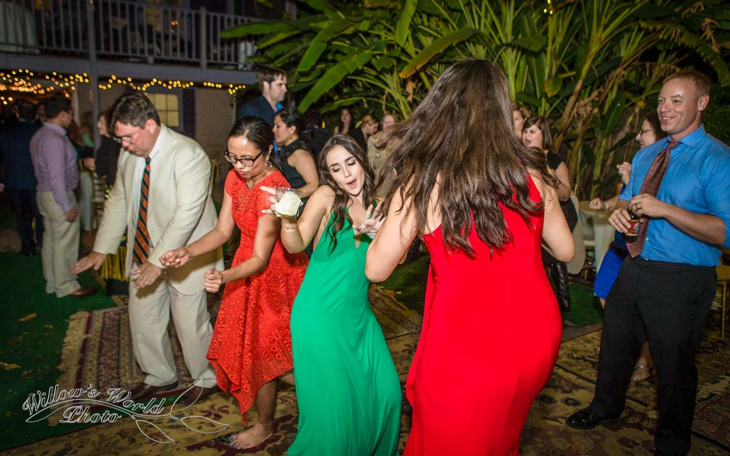 ...and New Orleans Courtyard Wedding by night. Both fabulous, but very, very different...