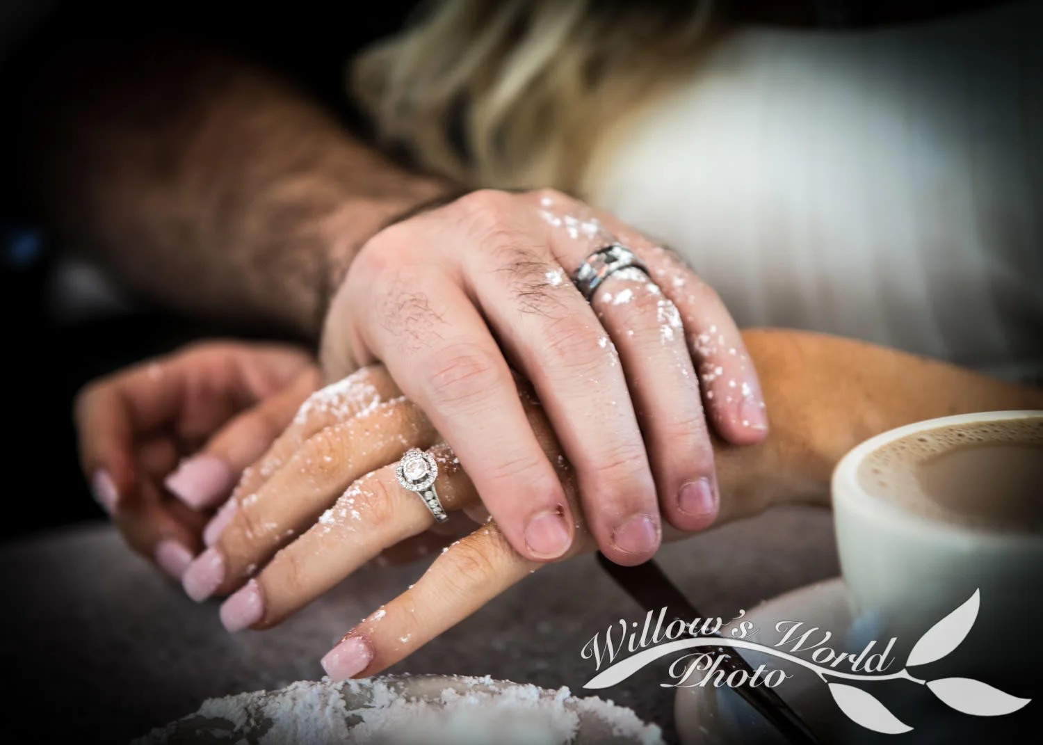Beignet sugar and wedding rings - does it get more delightfully NOLA than that?