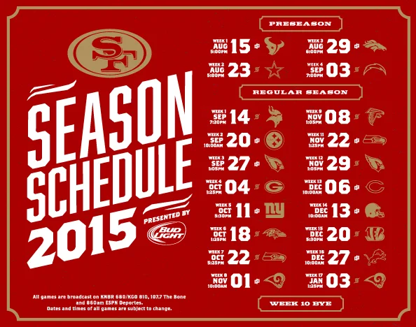 2015 Schedule Magnet