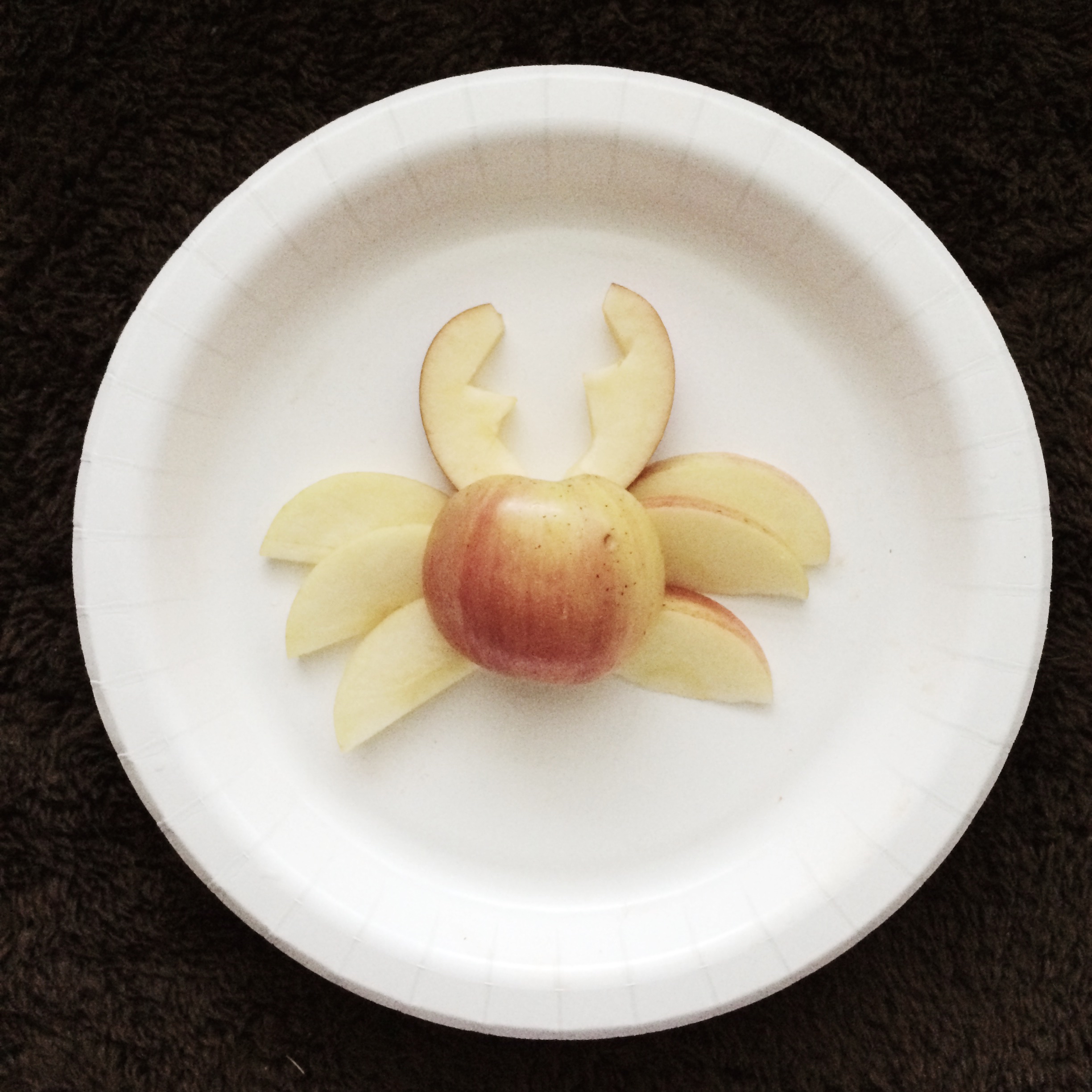 A in apple; C in crab