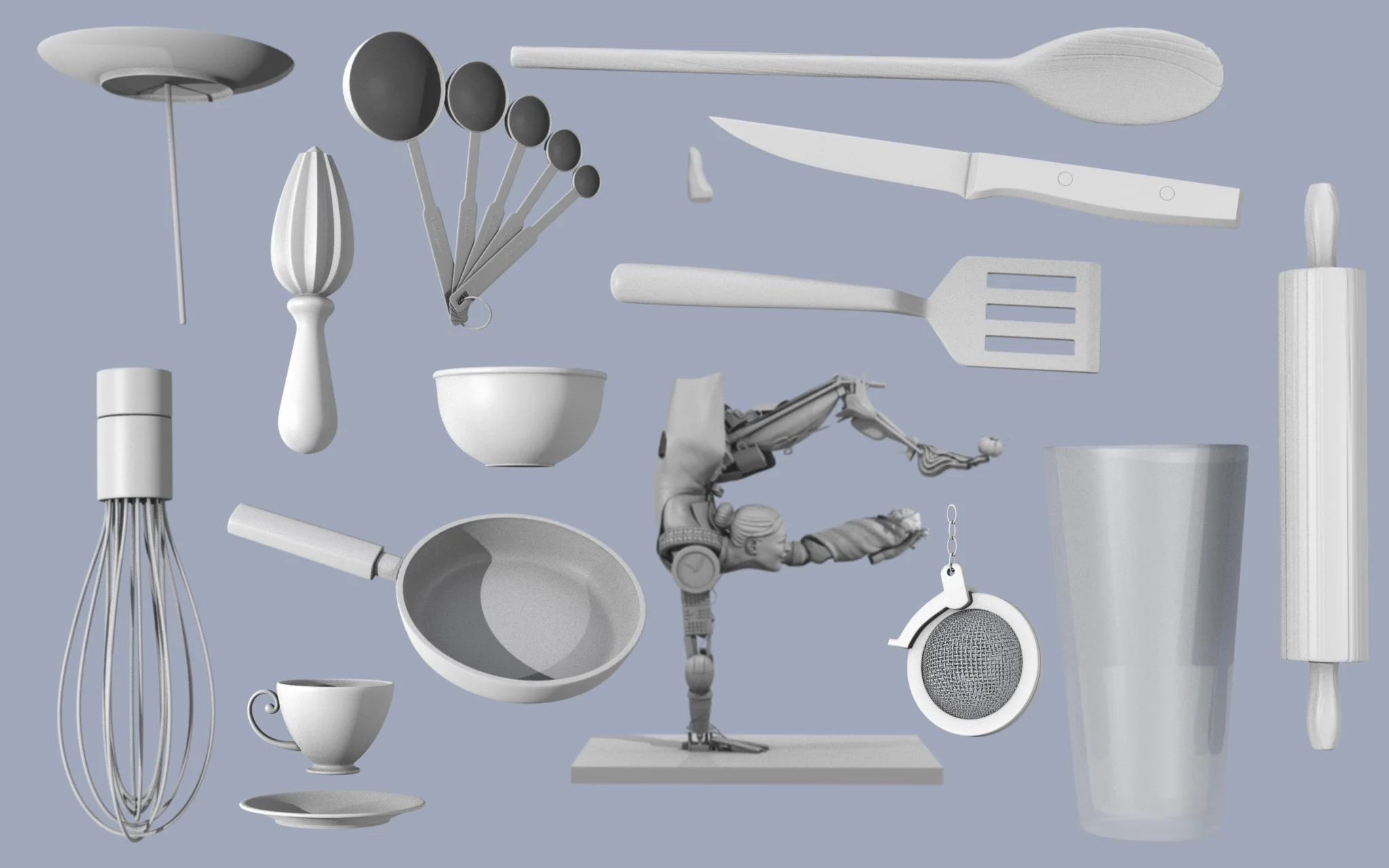 Juggler Right Leg - Kitchen Props - final render