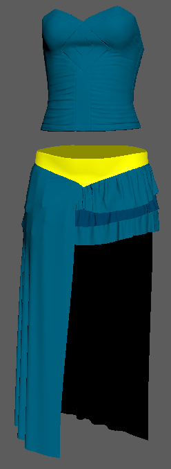High poly Marvelous Designer clothing viewed in Maya.
