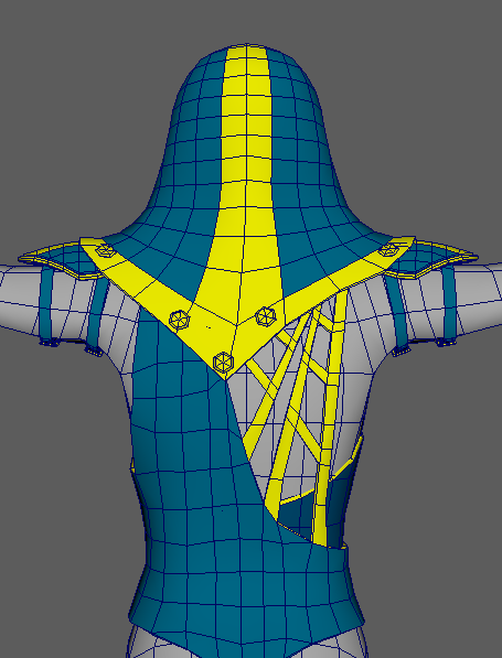 Low Poly Clothing Progress- Back View