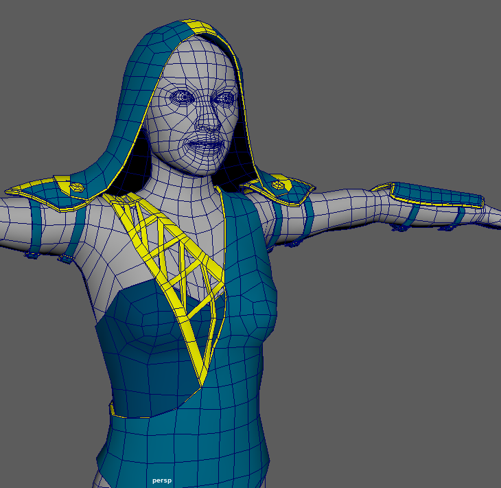 Low Poly Clothing Progress - Front View