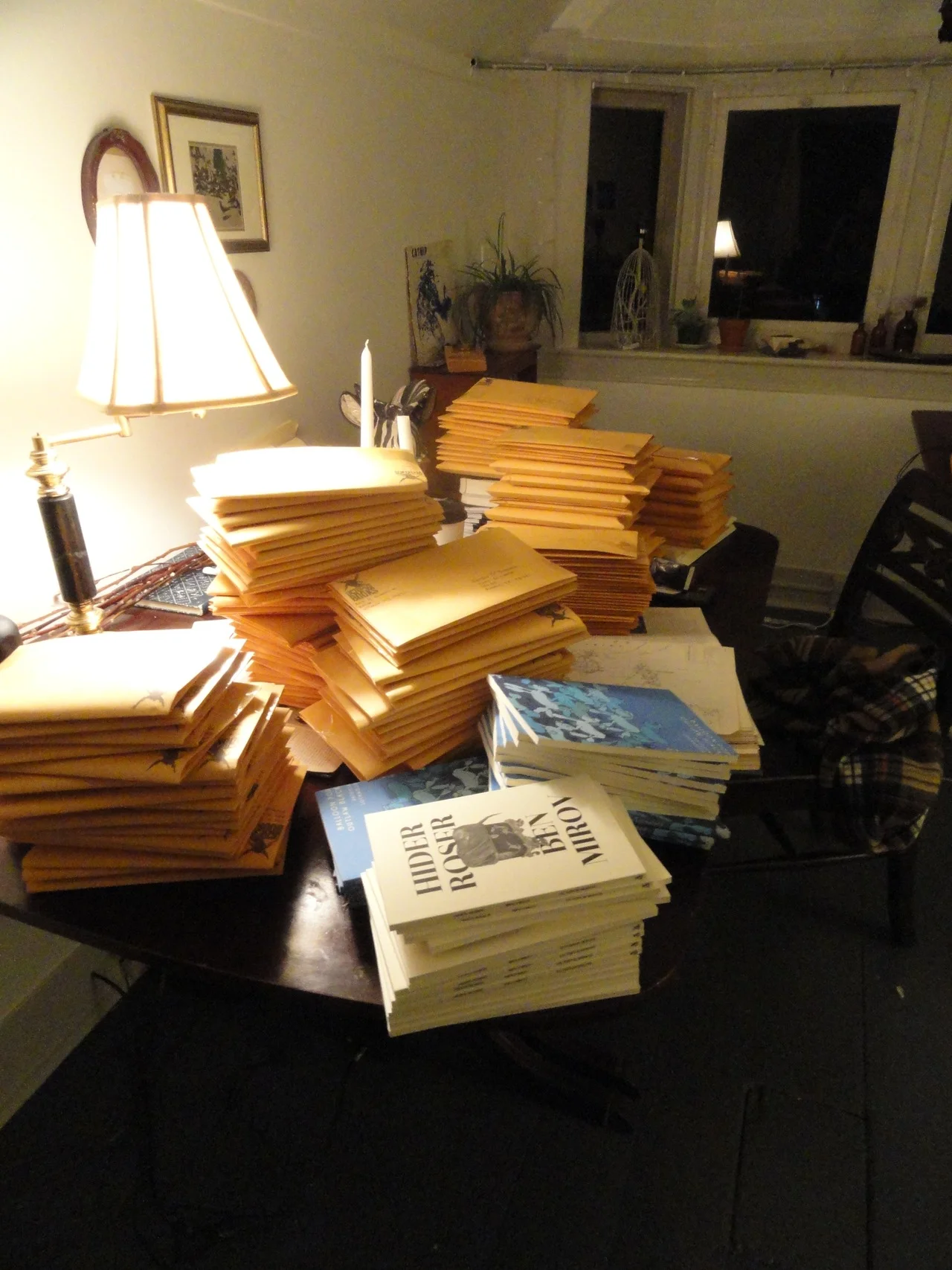 Hajara Quinn , who represents the entirety of the shipping department at Octopus Books , has been paper cutting her fings in order to get our two new books to you. Remember, we pay for your shipping, so her paper cuts only bleed pure love. When you get your books, clap your smooth babyskin hands eight times at the mailbox for Hajara Quinn.