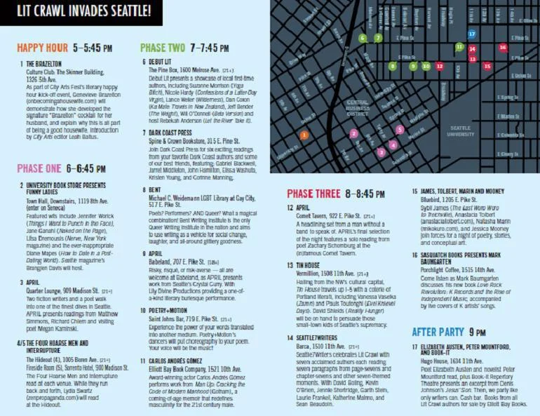 Dear Seattleheads, If you’re filling out your schedules and maps for LitCrawl , may I suggest some Portland lit for your 8 o'clock hour? If you don’t go see Tin House at Vermillion, then maybe you’d want to check my reading out at The Comet . You buy me a beer, and I read you a poem.