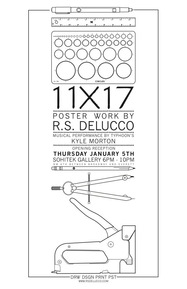 My boy, Rick DeLucco , one of the main reasons Poor Claudia looks as good as it does, is having a poster art show in Portland on Thursday night. I can’t be there, so you’re responsible to go in my stead.