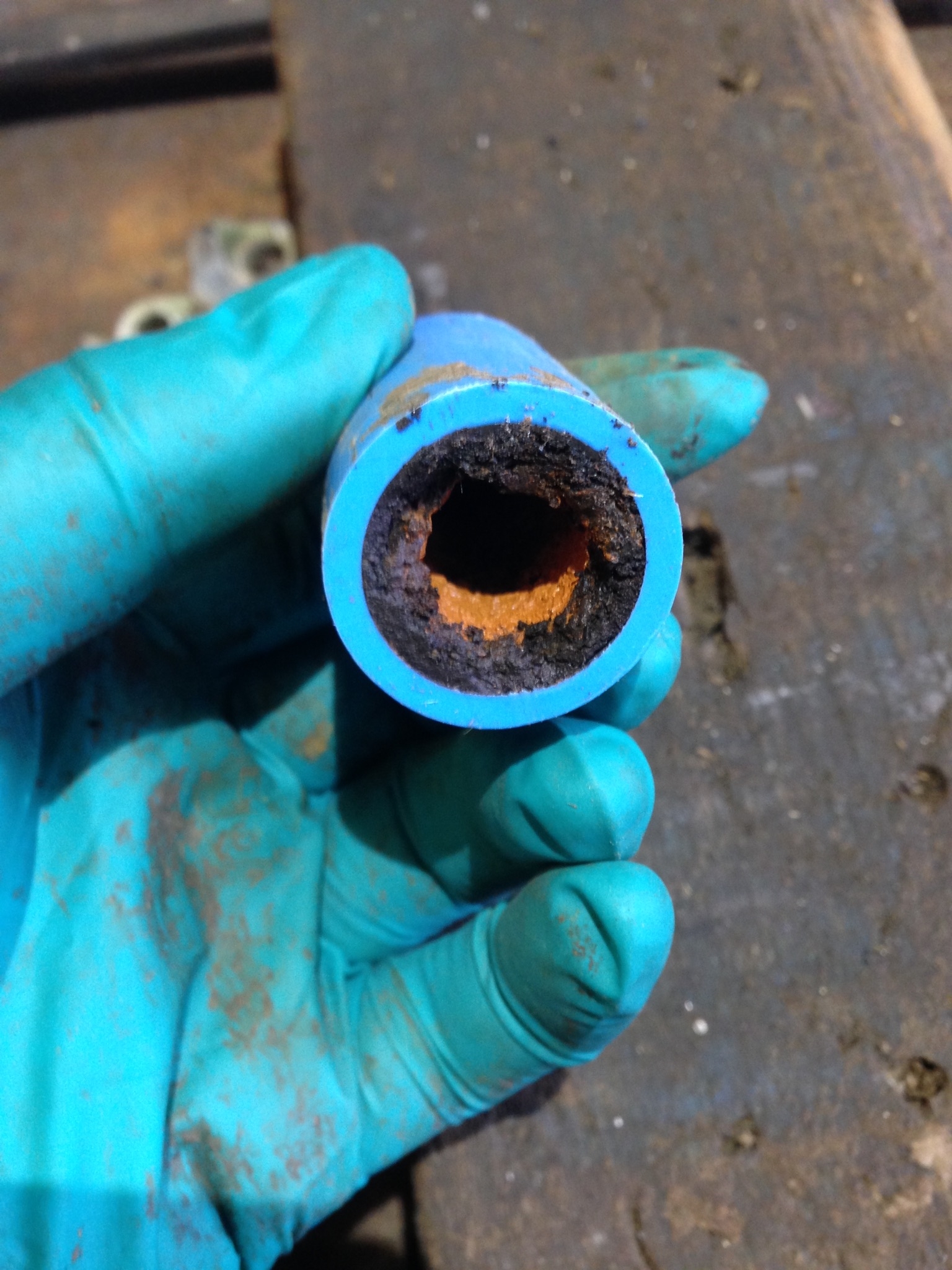 Iron and Manganese build up in MDPE pipes