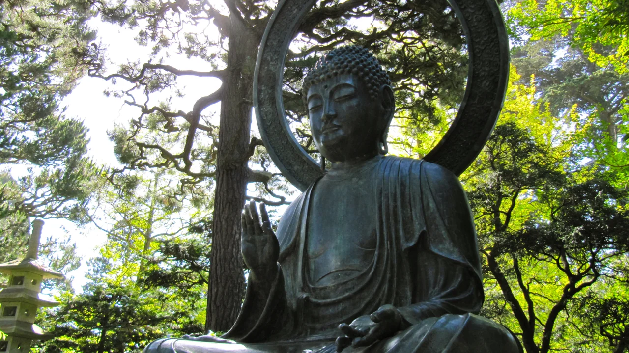 Seated Buddha in the Japanese Garden - Botanical Garden of Golden Gate Park, SF