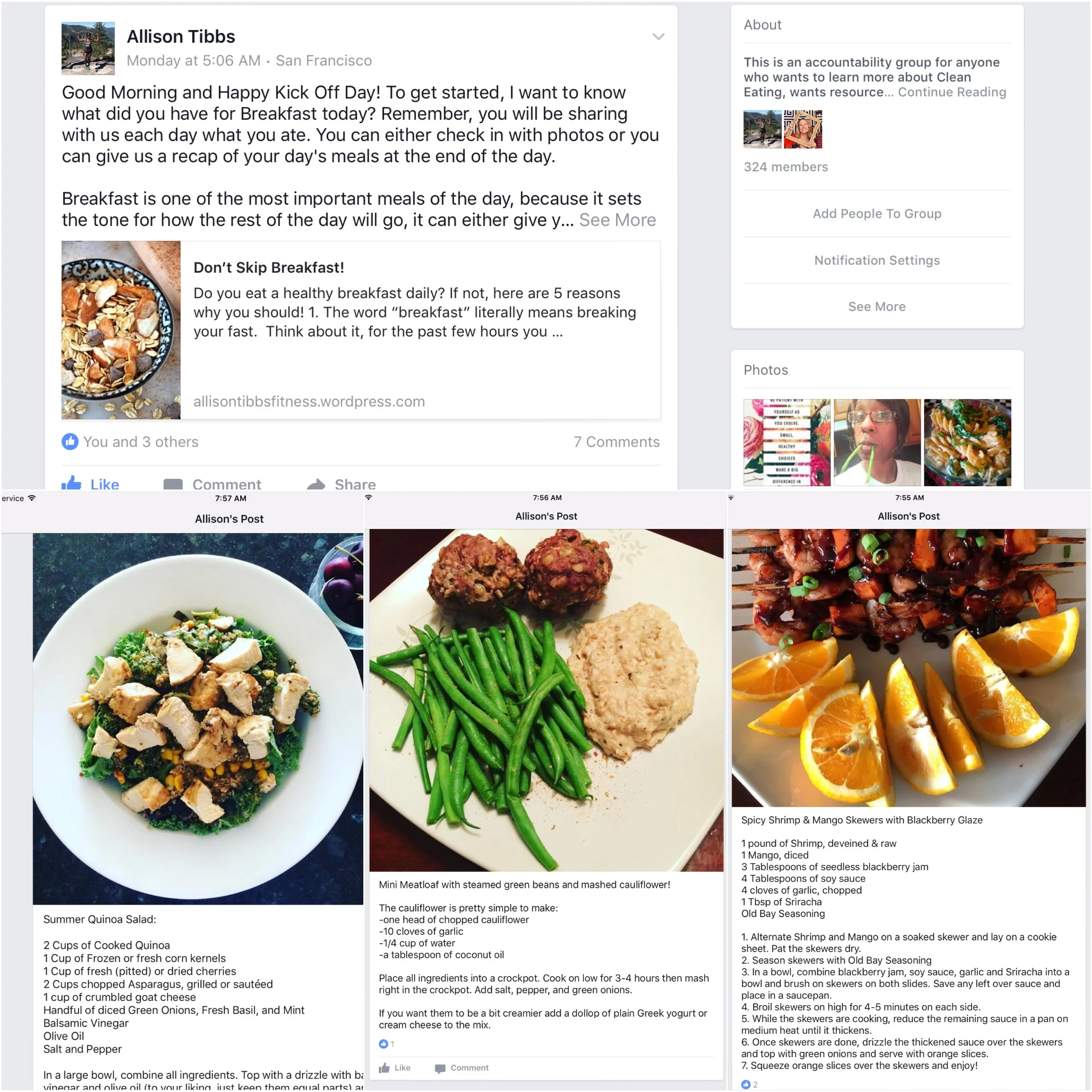 Oops!... She Did It Again. Five Quick, Delicious and Healthy Recipes from Allison Tibbs