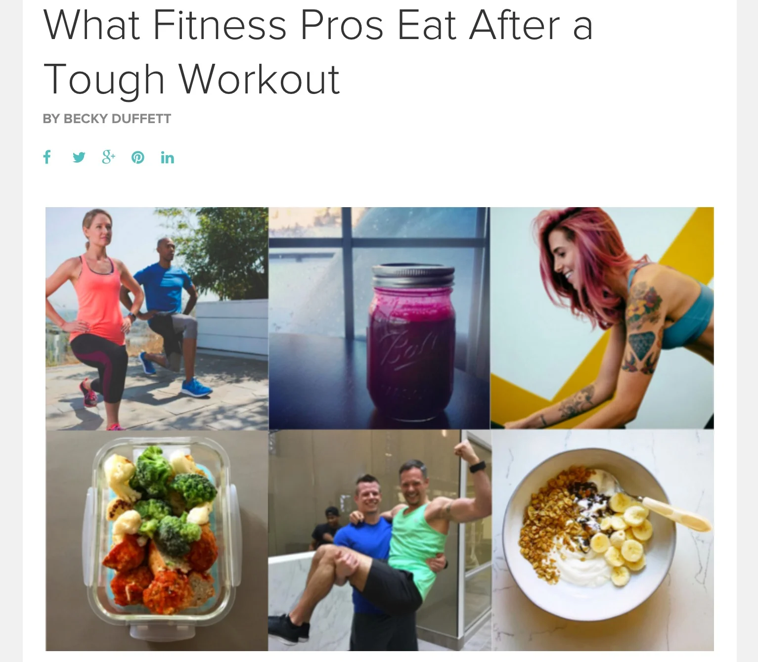 What Fitness Pros Eat After a Tough Workout