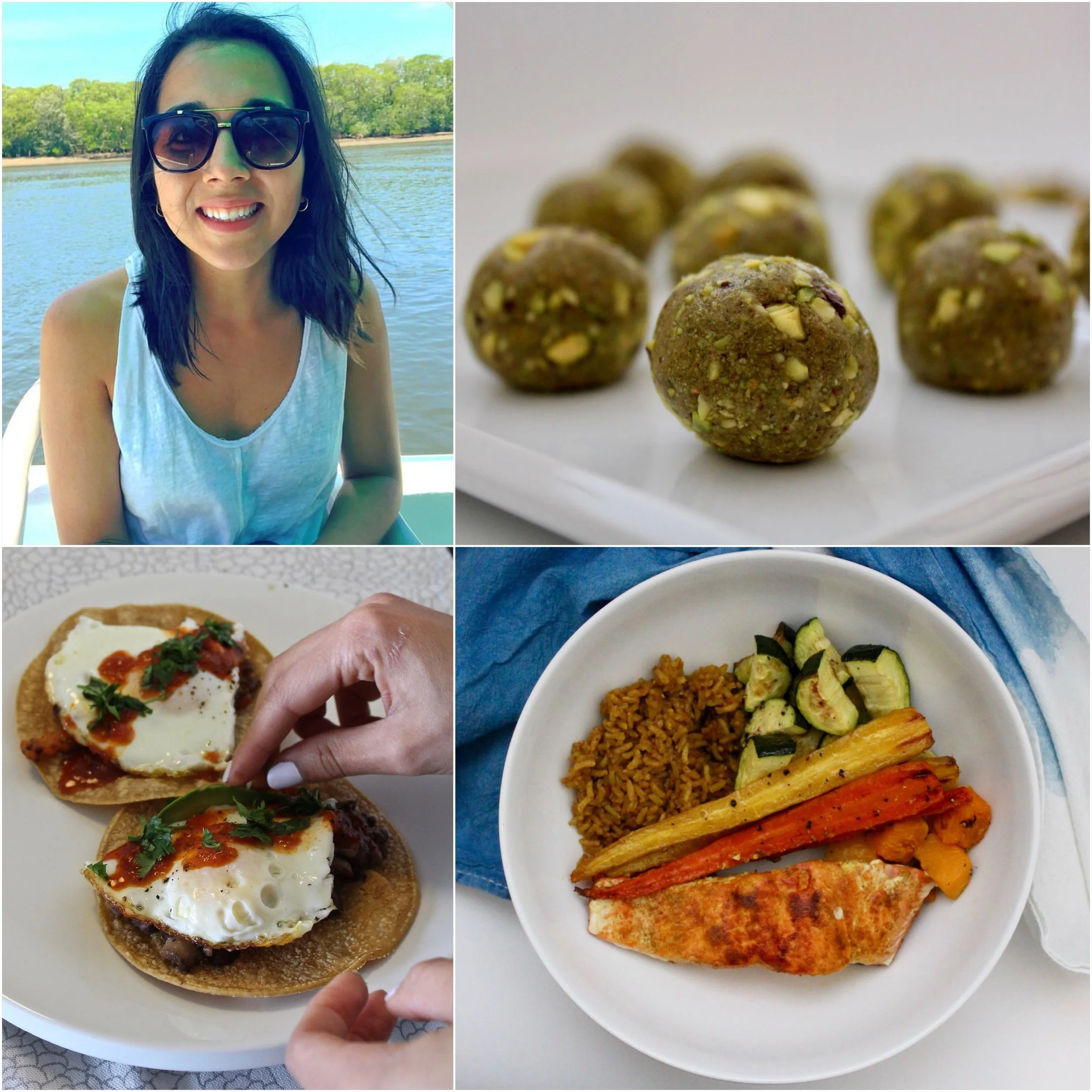 Eat Like The Health Snob: Pistachio Matcha Vitality Bites, Curry Salmon Rice Bowl and Breakfast Tacos