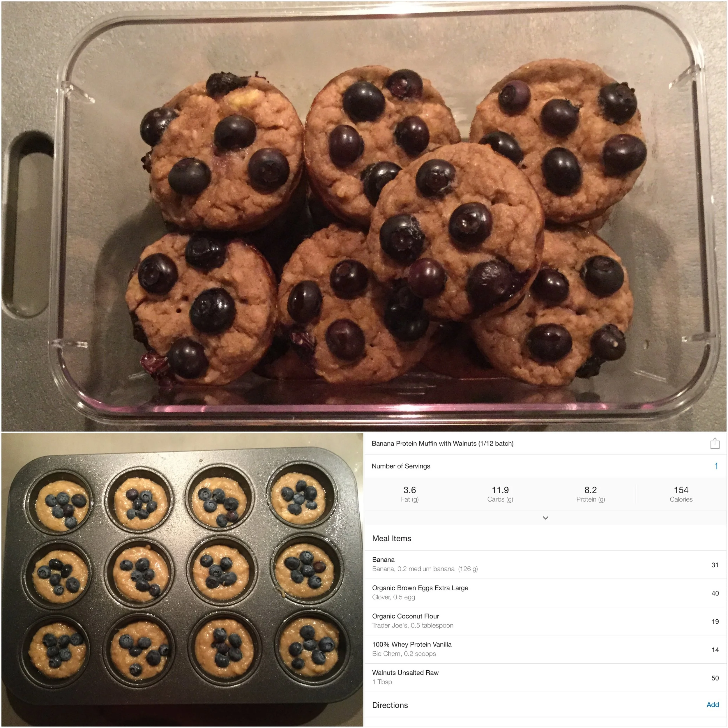 Banana Blueberry Explosion Protein Muffins