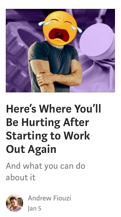 Here’s Where You’ll Be Hurting After Starting to Work Out Again
