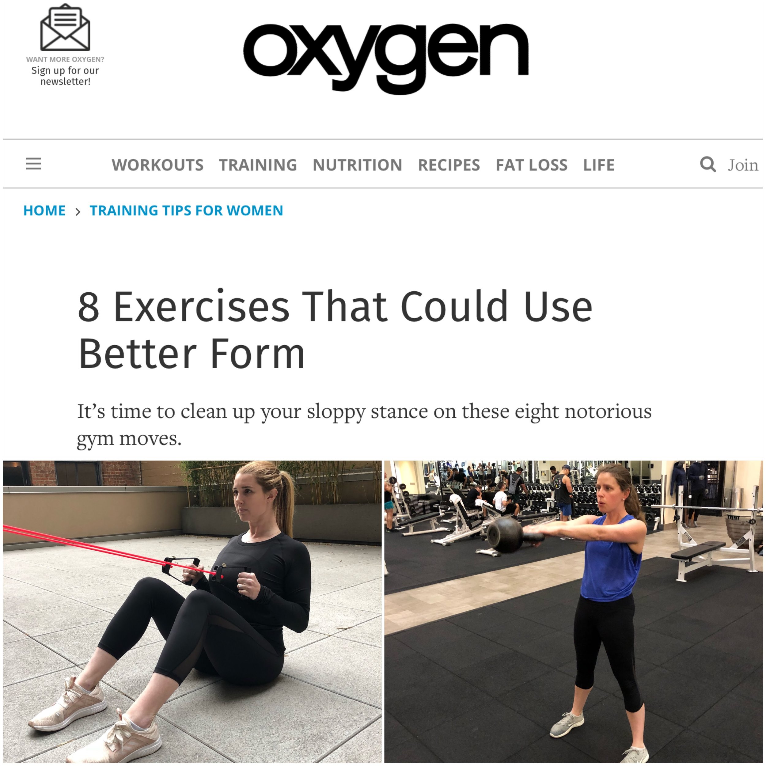 JJFit in the News: How to Clean Up 8 Notorious Gym Moves (Oxygen Magazine)