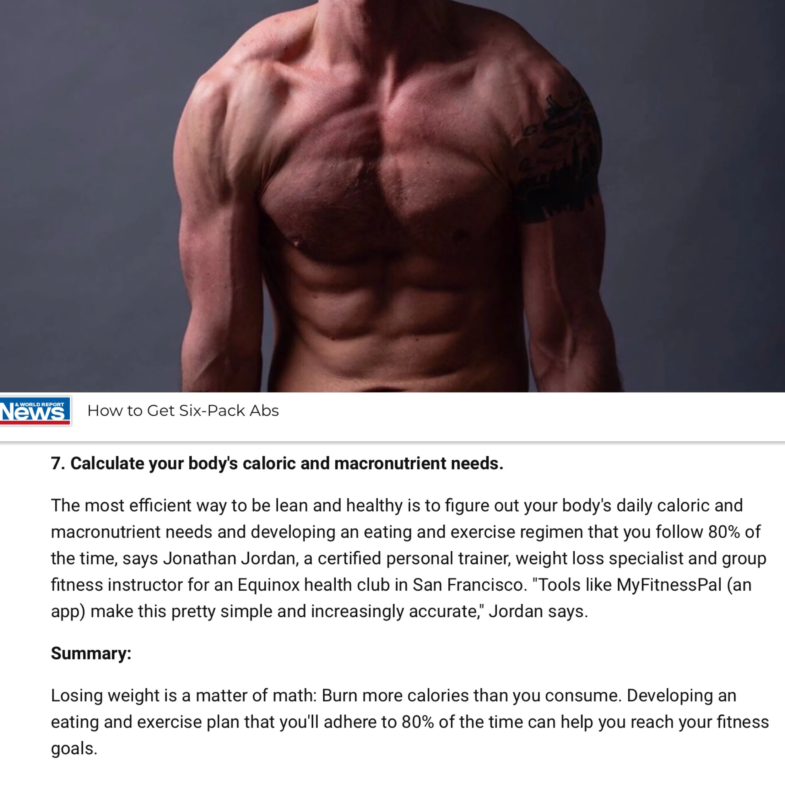 How to Eat (and Exercise) to Get Six-Pack Abs