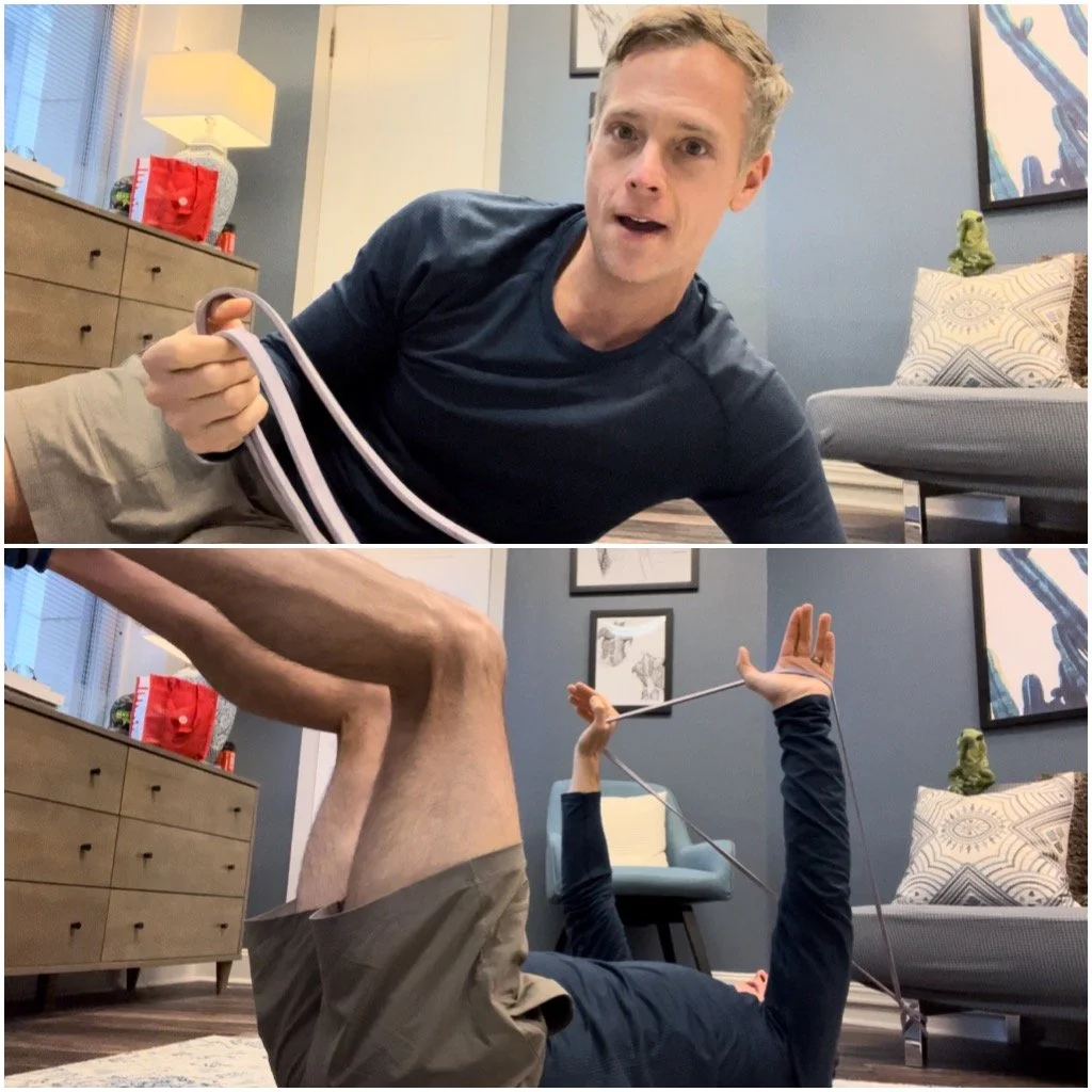 Banded Dead Bugs for Core Strengthening