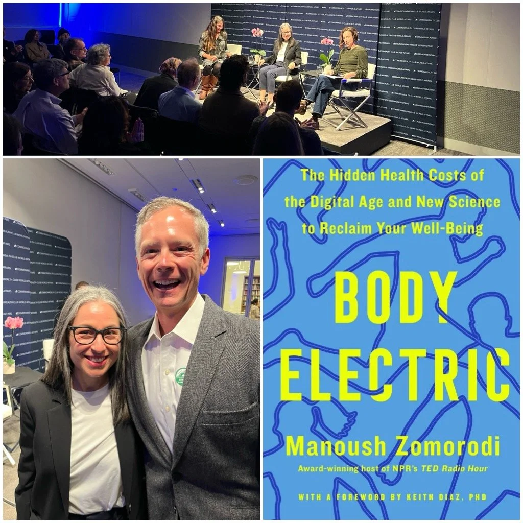I was lucky enough to attend a Commonwealth Club discussion last week that answered questions my clients and I have wondered about for years: aside from working out (i.e., getting sufficient cardio, mobility and strength training), how much movement 