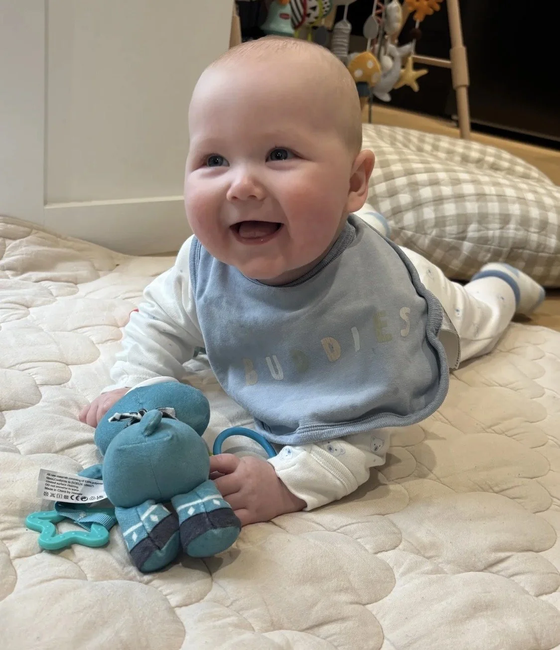 Baby enjoying tummy time