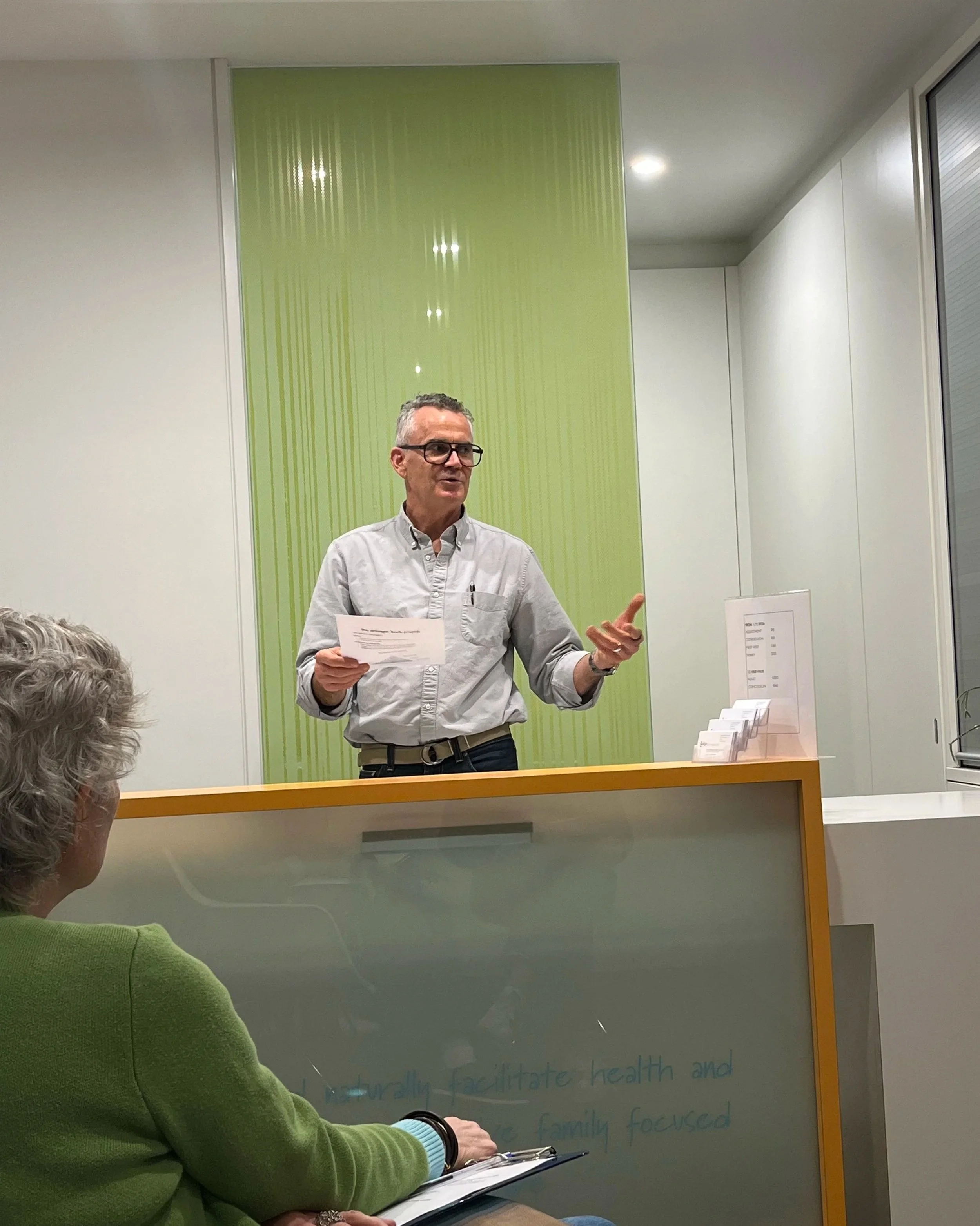 Martin Harvey leading The Stronger Back Project