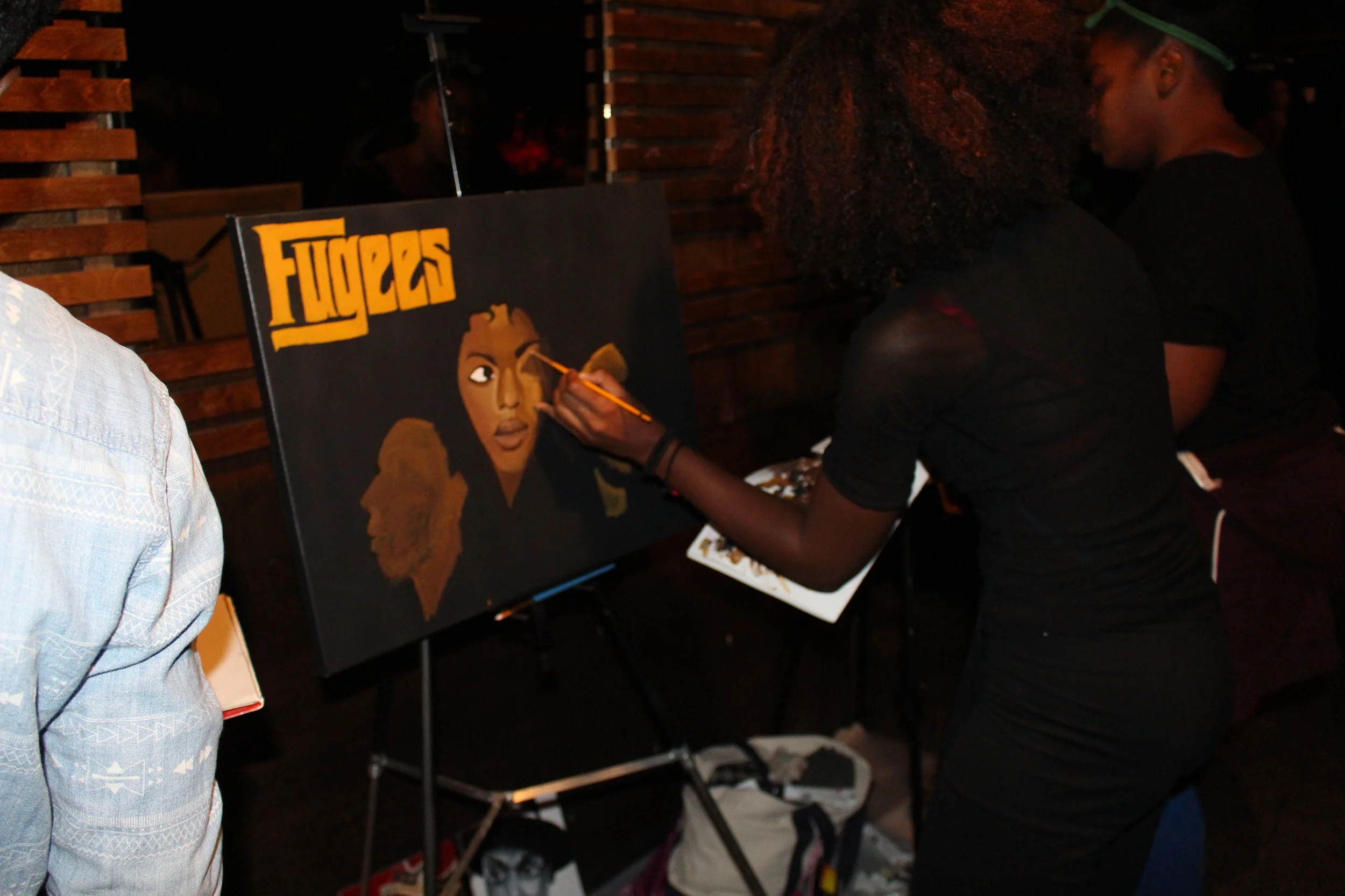 Ashleigh Alexandria was a featured artist at Collage NYC's Art Tribute to 90s Hip Hop Album Covers