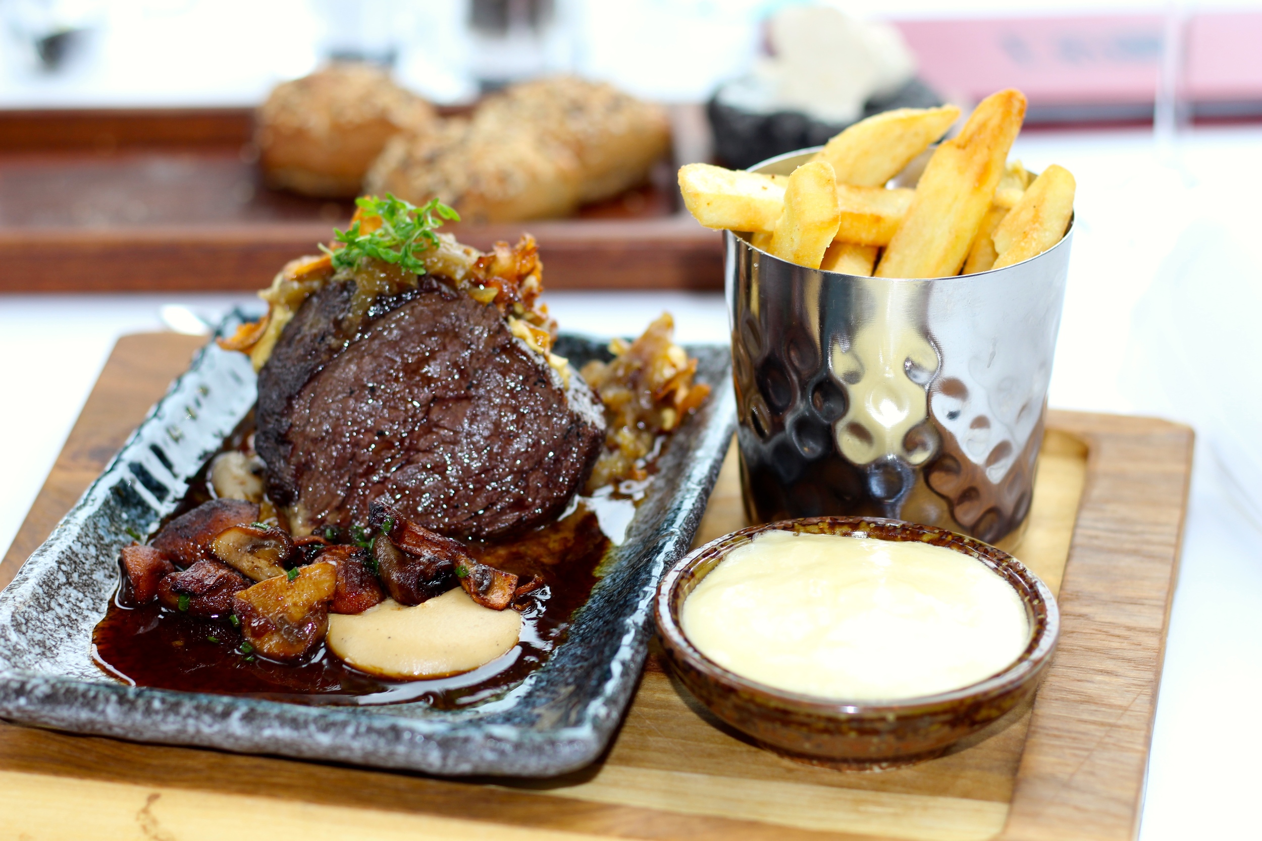 The tenderloin at Lava Restaurant was fantastic